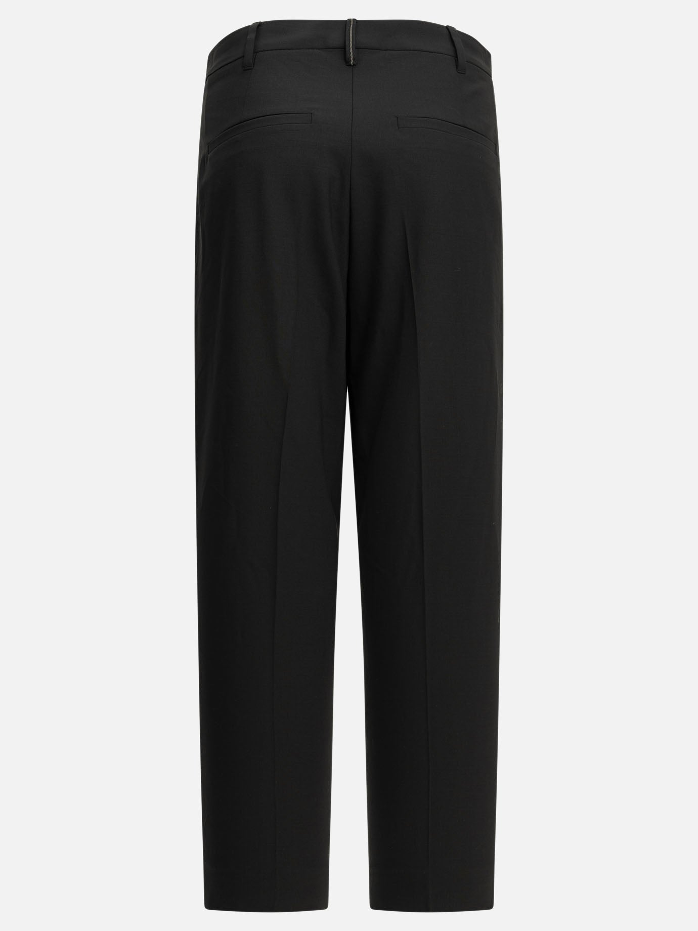 Tailored trousers Solid colour  Black - Brunello Cucinelli Women | PDP | VIETTI Online Store | Zoom-Modal_2
