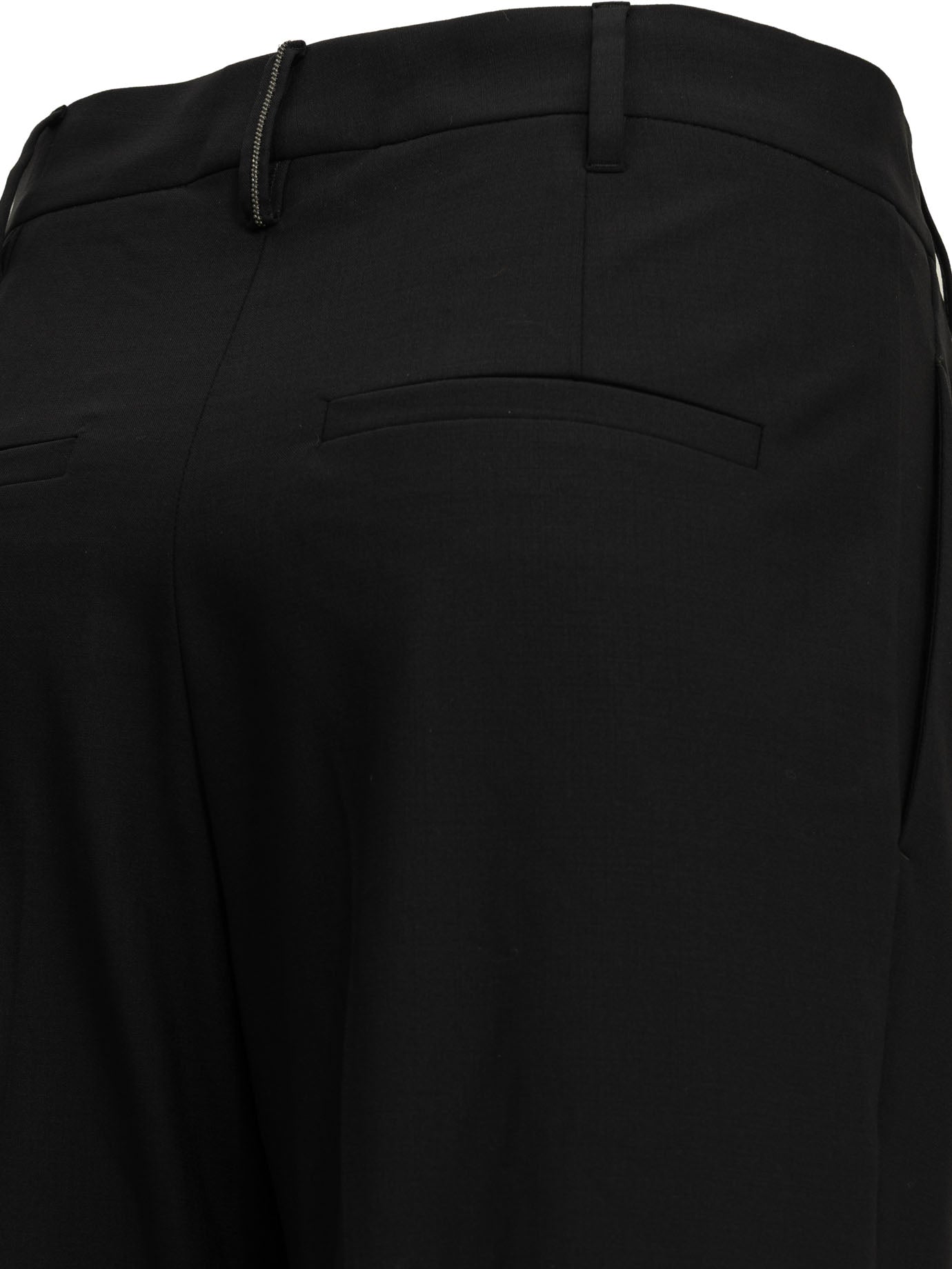 Tailored trousers Solid colour  Black - Brunello Cucinelli Women | PDP | VIETTI Online Store | Zoom-Modal_4
