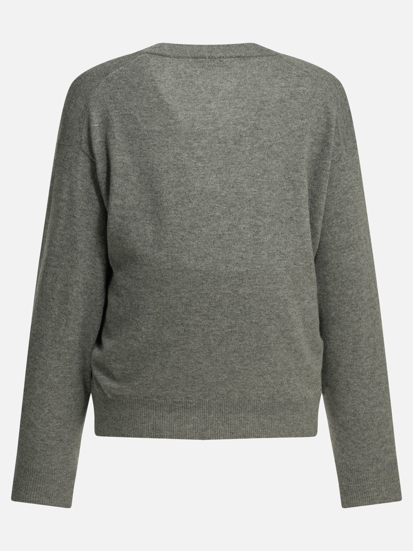 Maglioni scollo a V Solid colour  Grigio - Brunello Cucinelli Donna | PDP | VIETTI Online Store | Zoom-Modal_2
