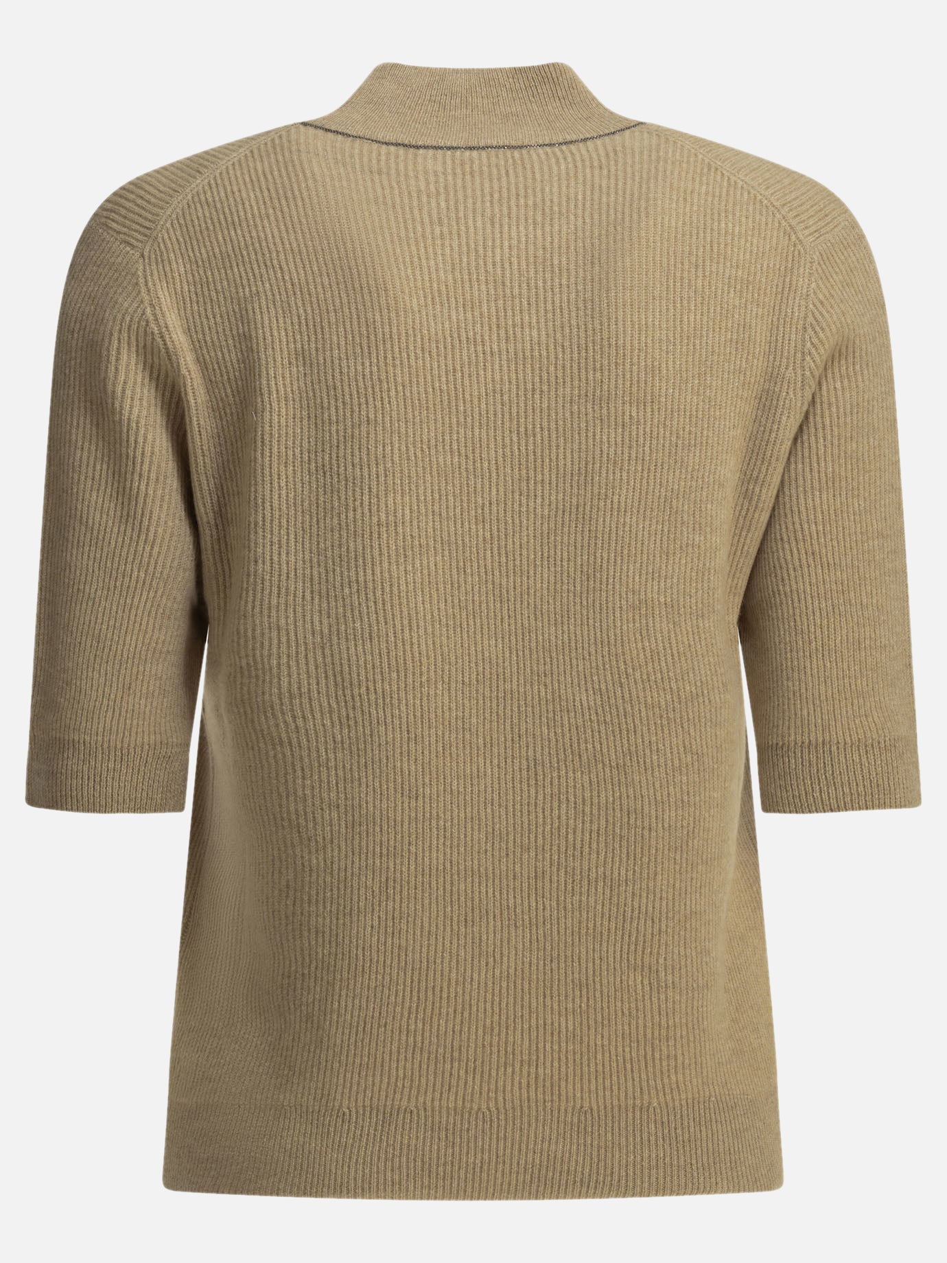Turtleneck sweaters Solid colour  Beige - Brunello Cucinelli Women | PDP | VIETTI Online Store | thumbnail_2
