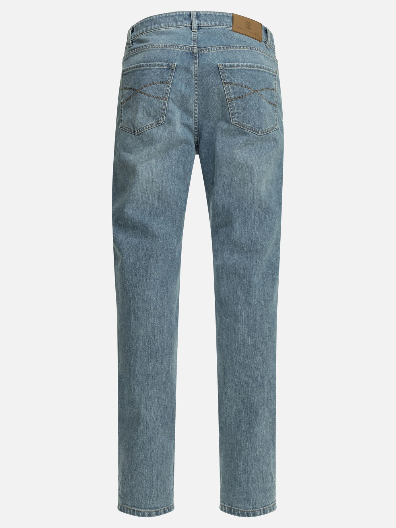 Jeans a gamba dritta Solid colour  Azzurro - Brunello Cucinelli Uomo | PDP | VIETTI Online Store | thumbnail_2
