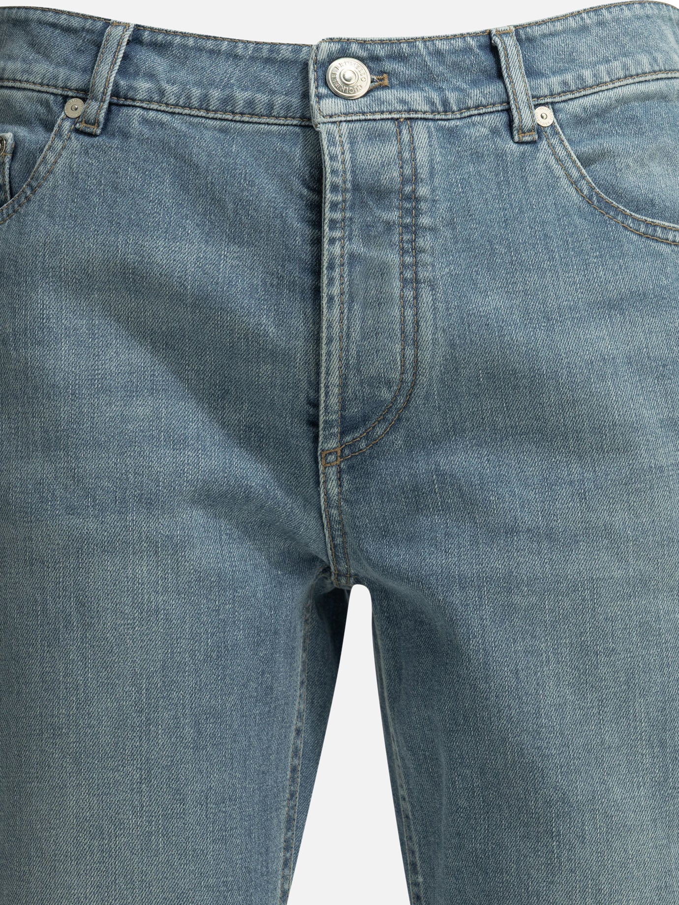 Jeans a gamba dritta Solid colour  Azzurro - Brunello Cucinelli Uomo | PDP | VIETTI Online Store | Zoom-Modal_3
