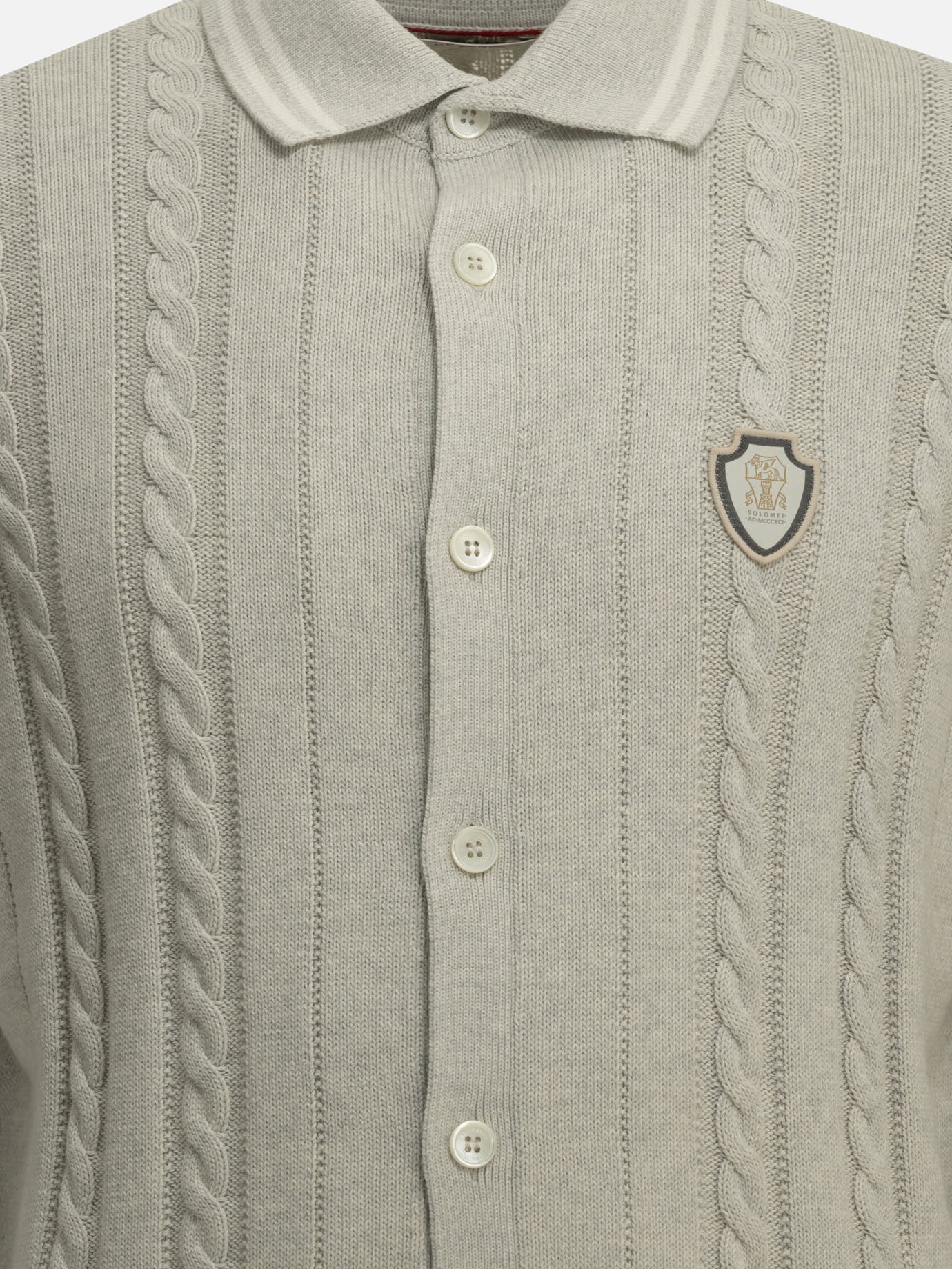 Cardigans Logo  Grey - Brunello Cucinelli Men | PDP | VIETTI Online Store | Zoom-Modal_5
