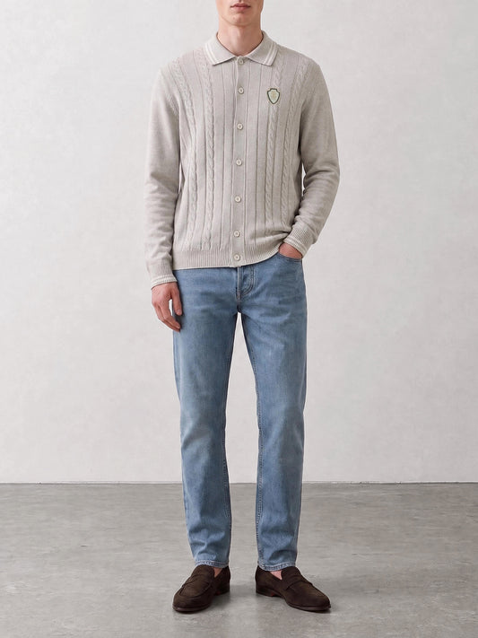 Cardigans Logo  Grey - Brunello Cucinelli Men | PLP | VIETTI Online Store | 2
