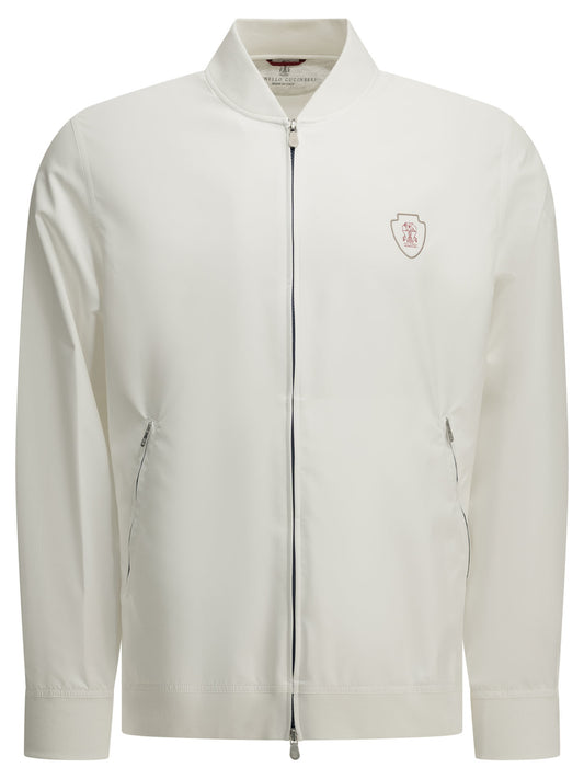 Full zip sweatshirts Logo  White - Brunello Cucinelli Men | PLP | VIETTI Online Store 
