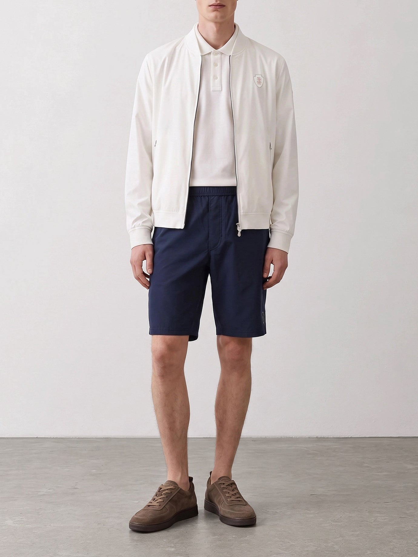 Full zip sweatshirts Logo  White - Brunello Cucinelli Men | PDP | VIETTI Online Store | Zoom-Modal_2
