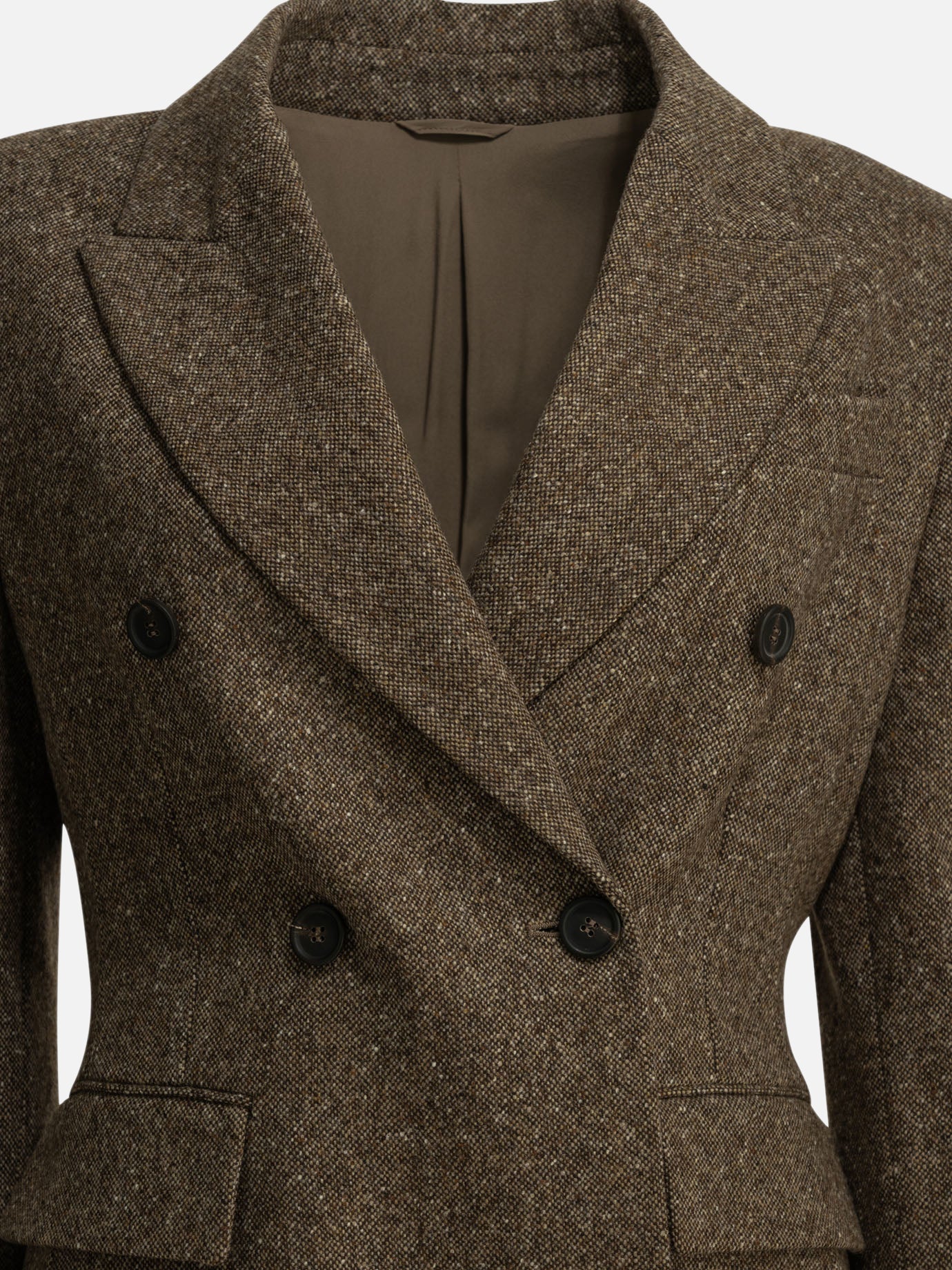 Blazers Solid colour  Brown - Brunello Cucinelli Women | PDP | VIETTI Online Store | thumbnail_3