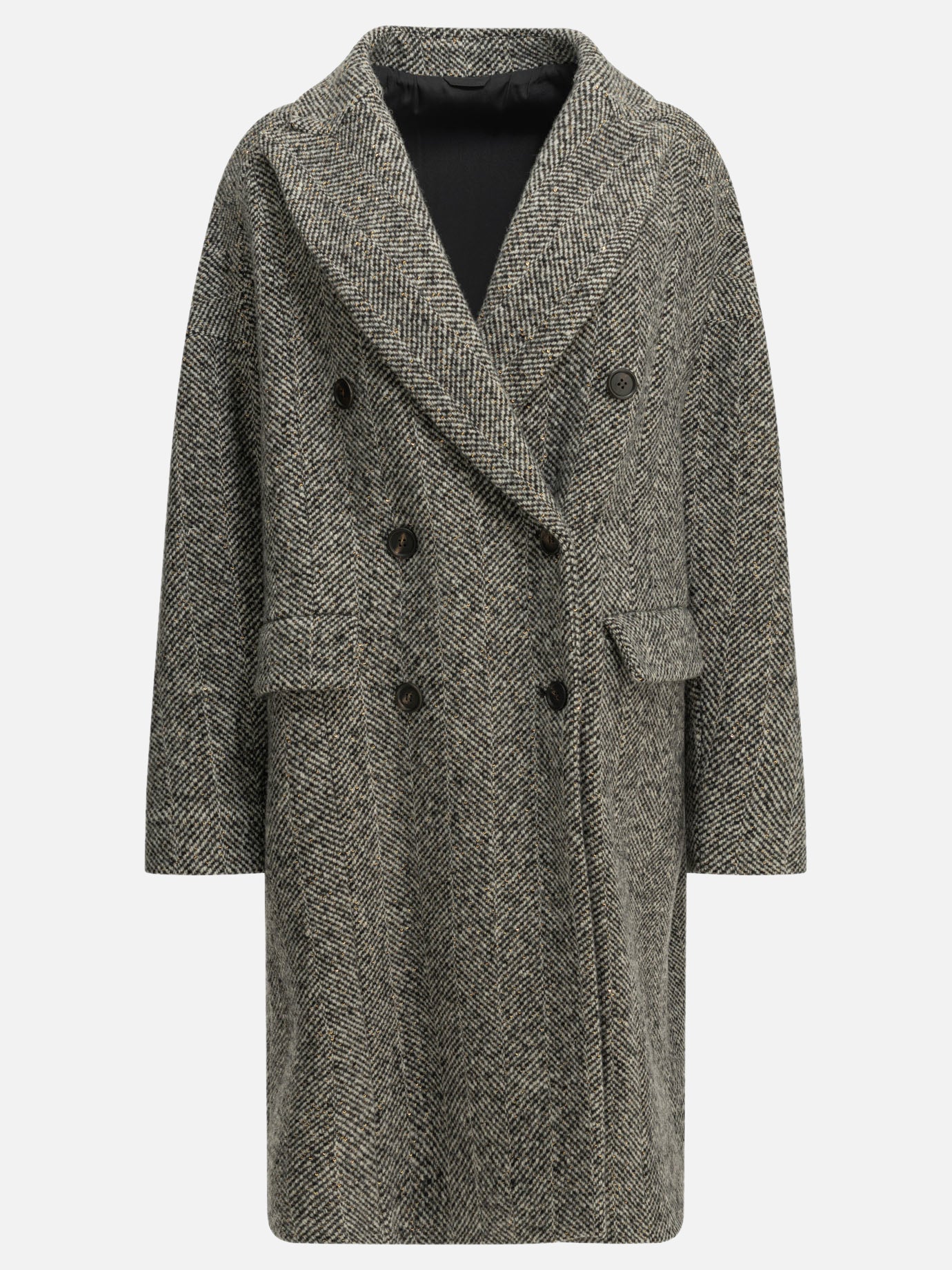 Brunello Cucinelli "Dazzling" Long Coat Grey

