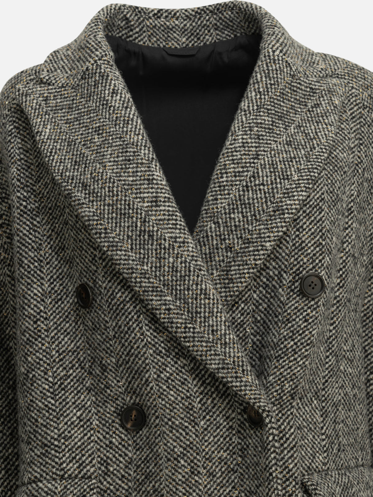 Brunello Cucinelli "Dazzling" Long Coat Grey

