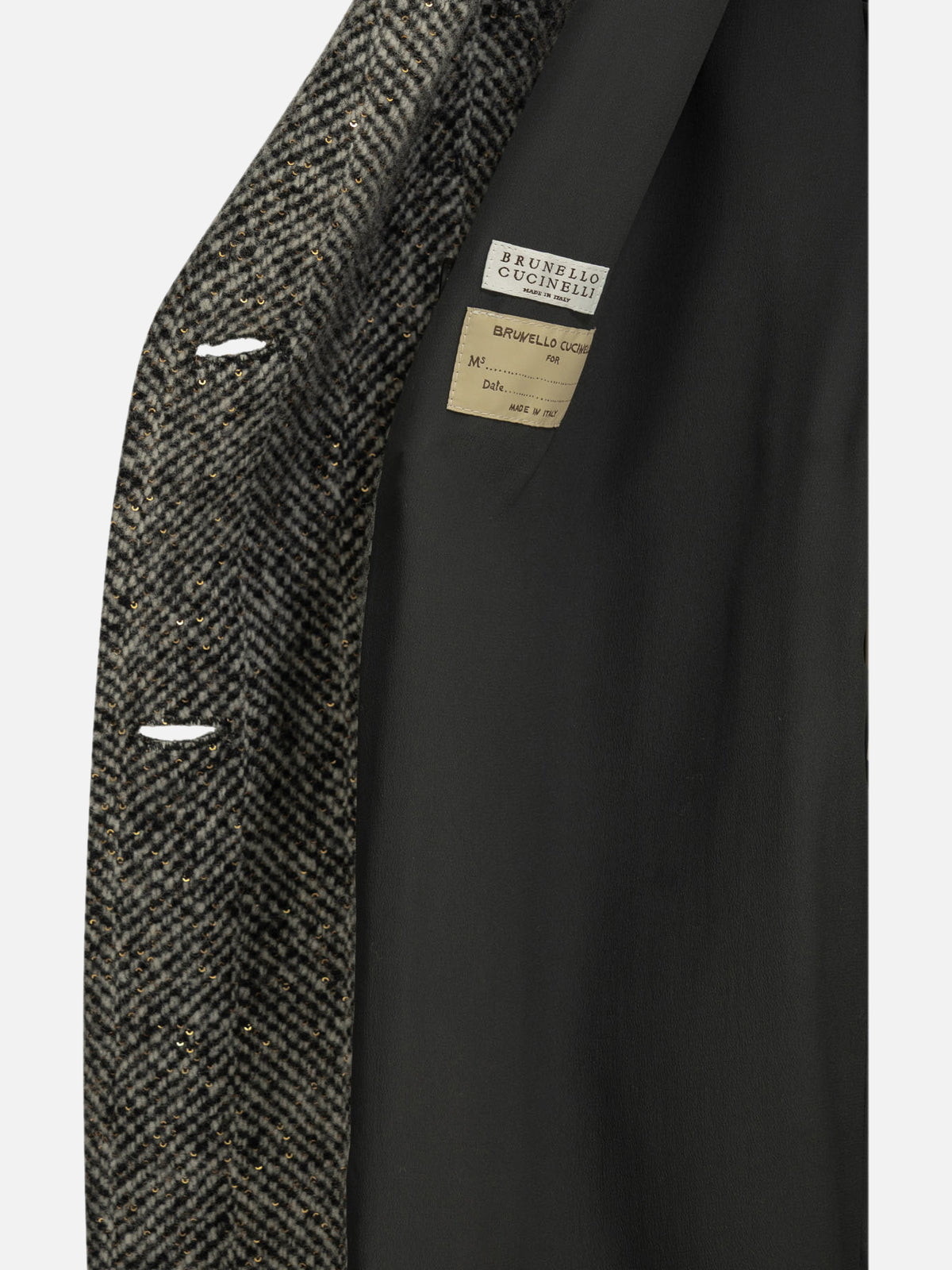 Brunello Cucinelli "Dazzling" Long Coat Grey - VIETTI
