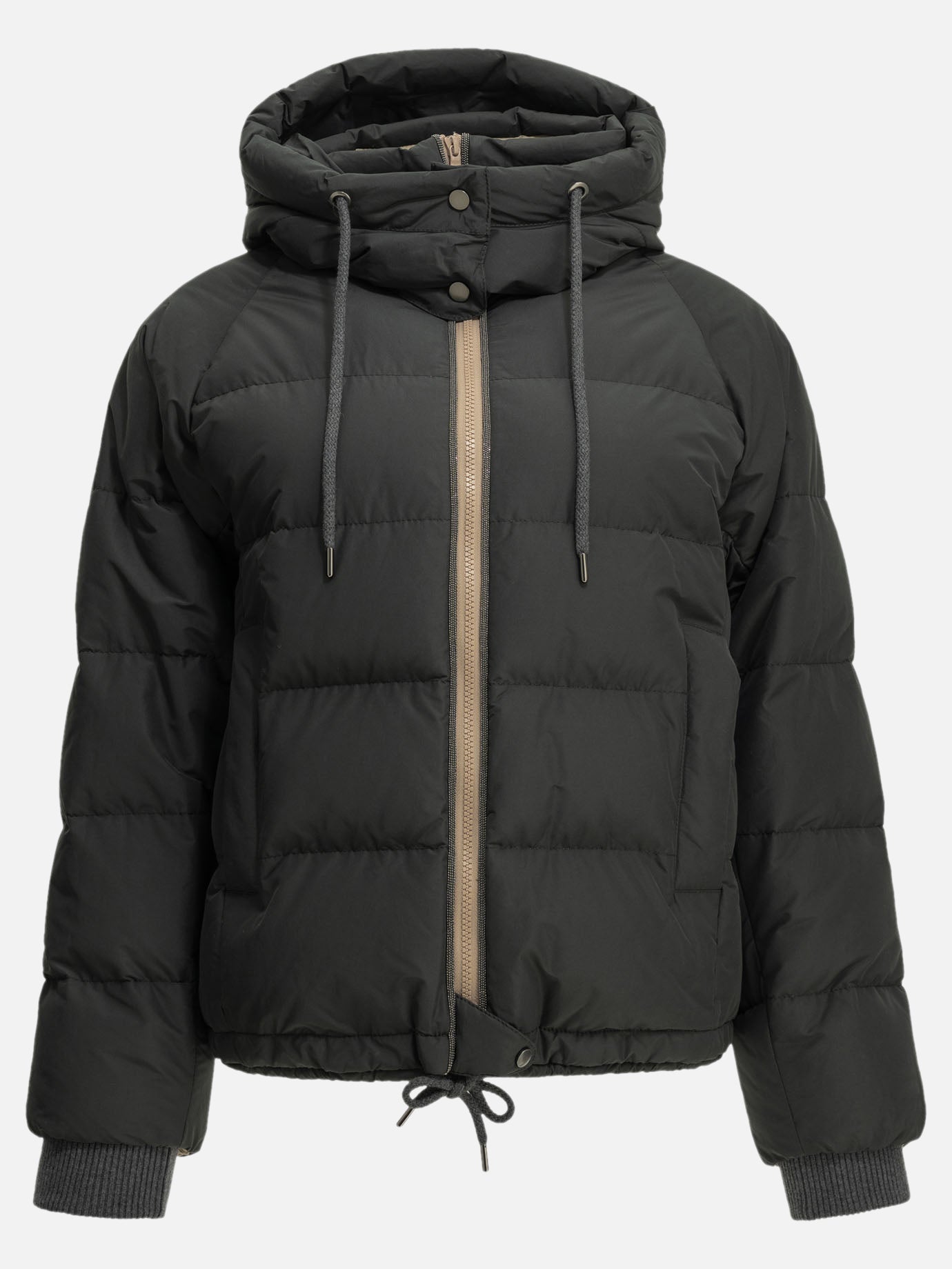 Brunello Cucinelli "Taffeta" Short Down Jacket Black - VIETTI