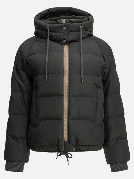 Brunello Cucinelli "Taffeta" Short Down Jacket Black


