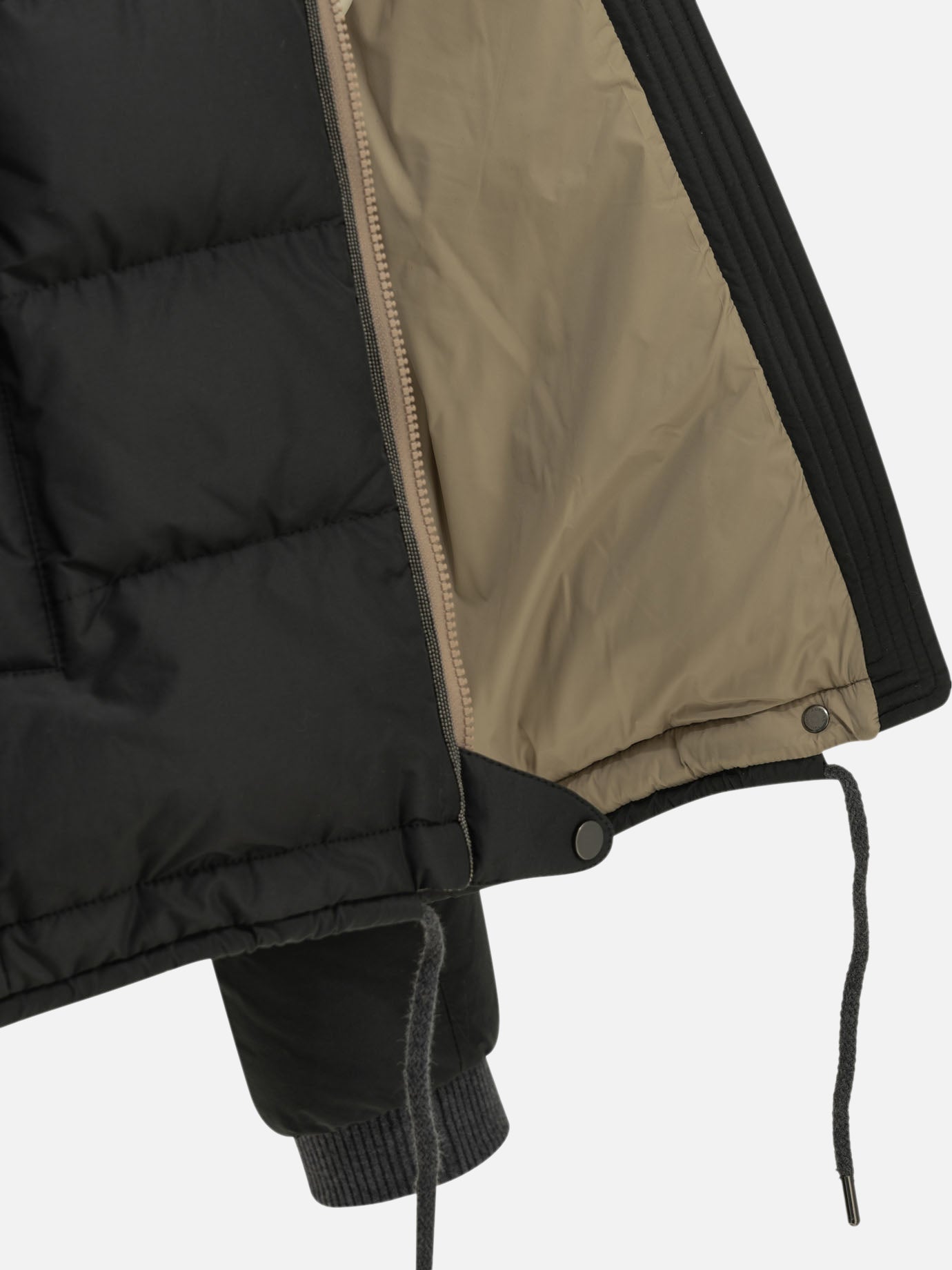 Brunello Cucinelli "Taffeta" Short Down Jacket Black

