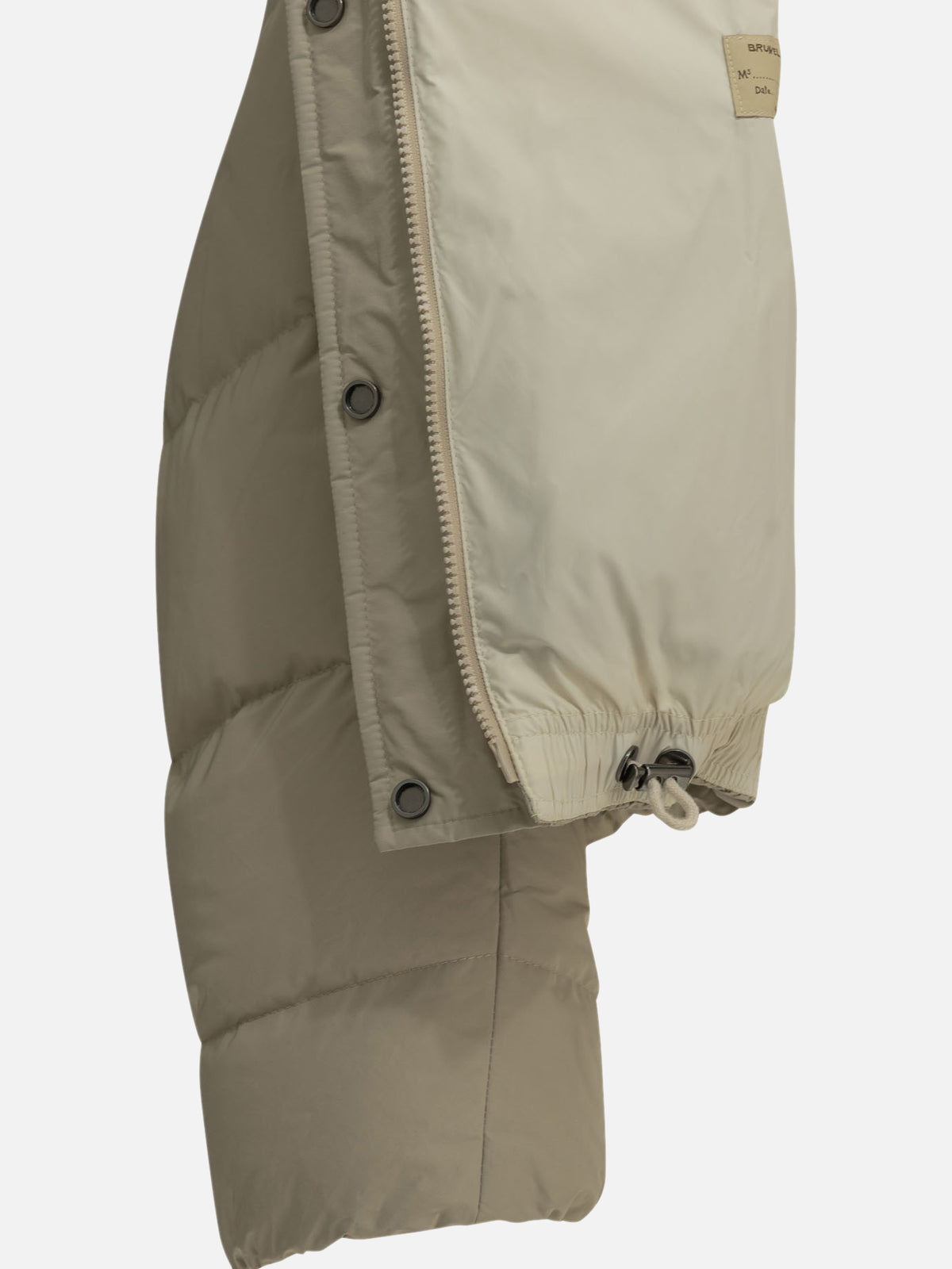 Brunello Cucinelli Short down jacket in techno cotton taffeta - Beige

