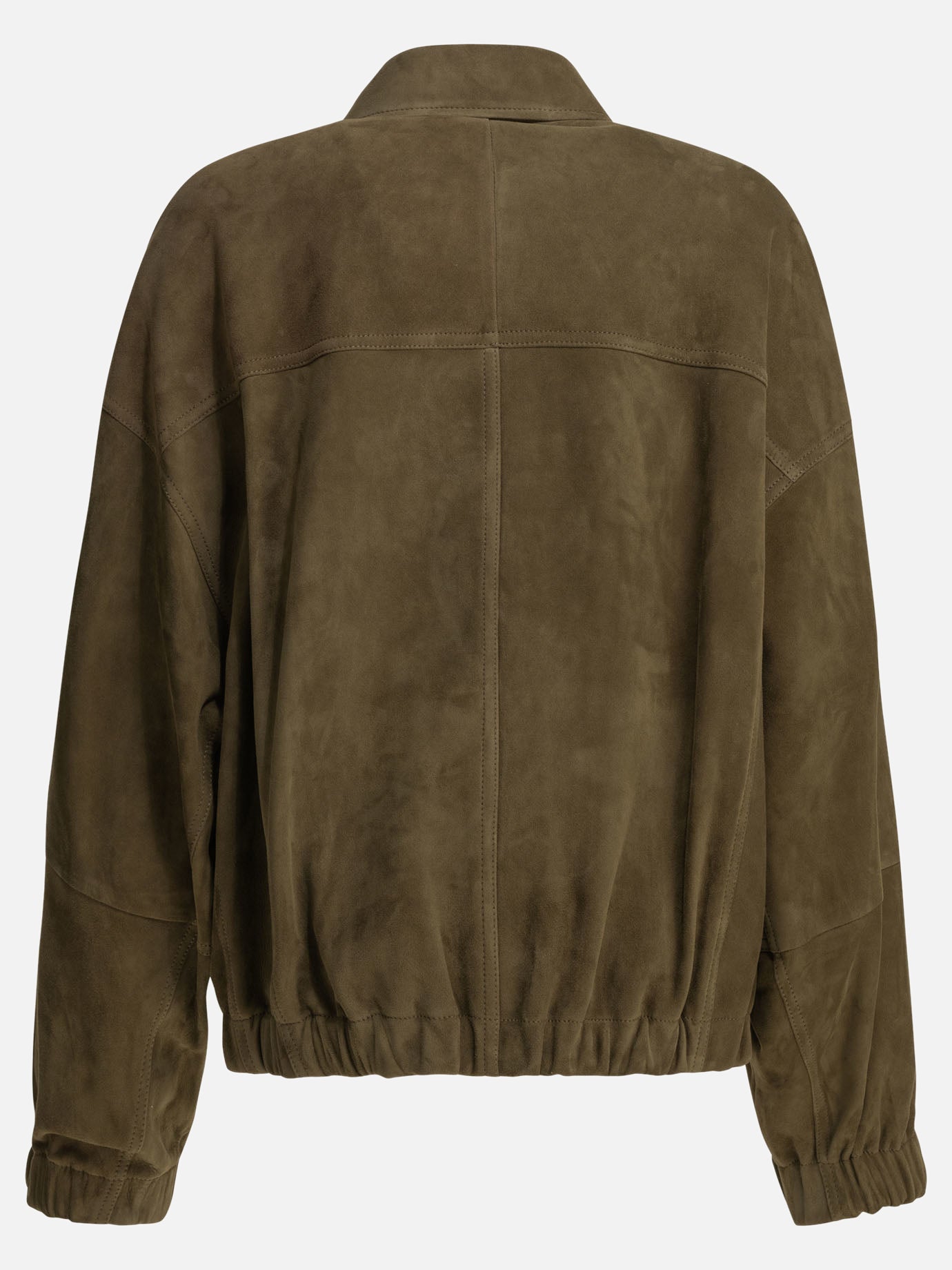 Giacche in pelle Solid colour  Verde - Brunello Cucinelli Donna | PDP | VIETTI Online Store | thumbnail_2