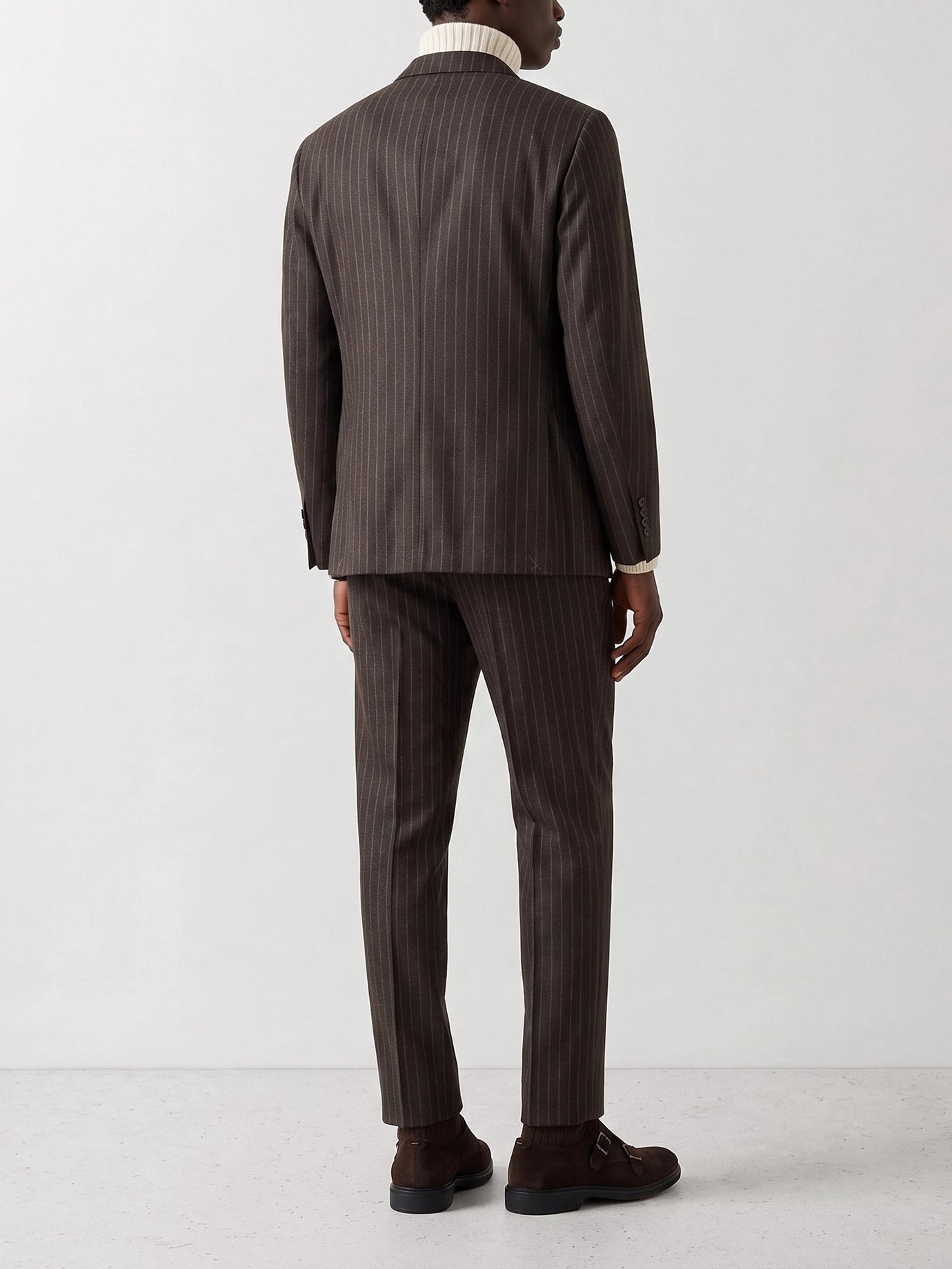 Completi formali Pinstriped  Marrone - Brunello Cucinelli Uomo | PDP | VIETTI Online Store | thumbnail_6