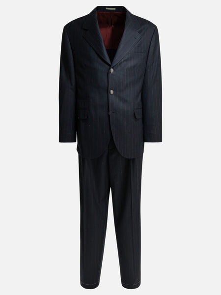 【美品】BRUNELLO CUCINELLI セットアップ ネイビー XL M Brunello Cucinelli Formal pinstripe suit MV4419CTN5 Blue - Men