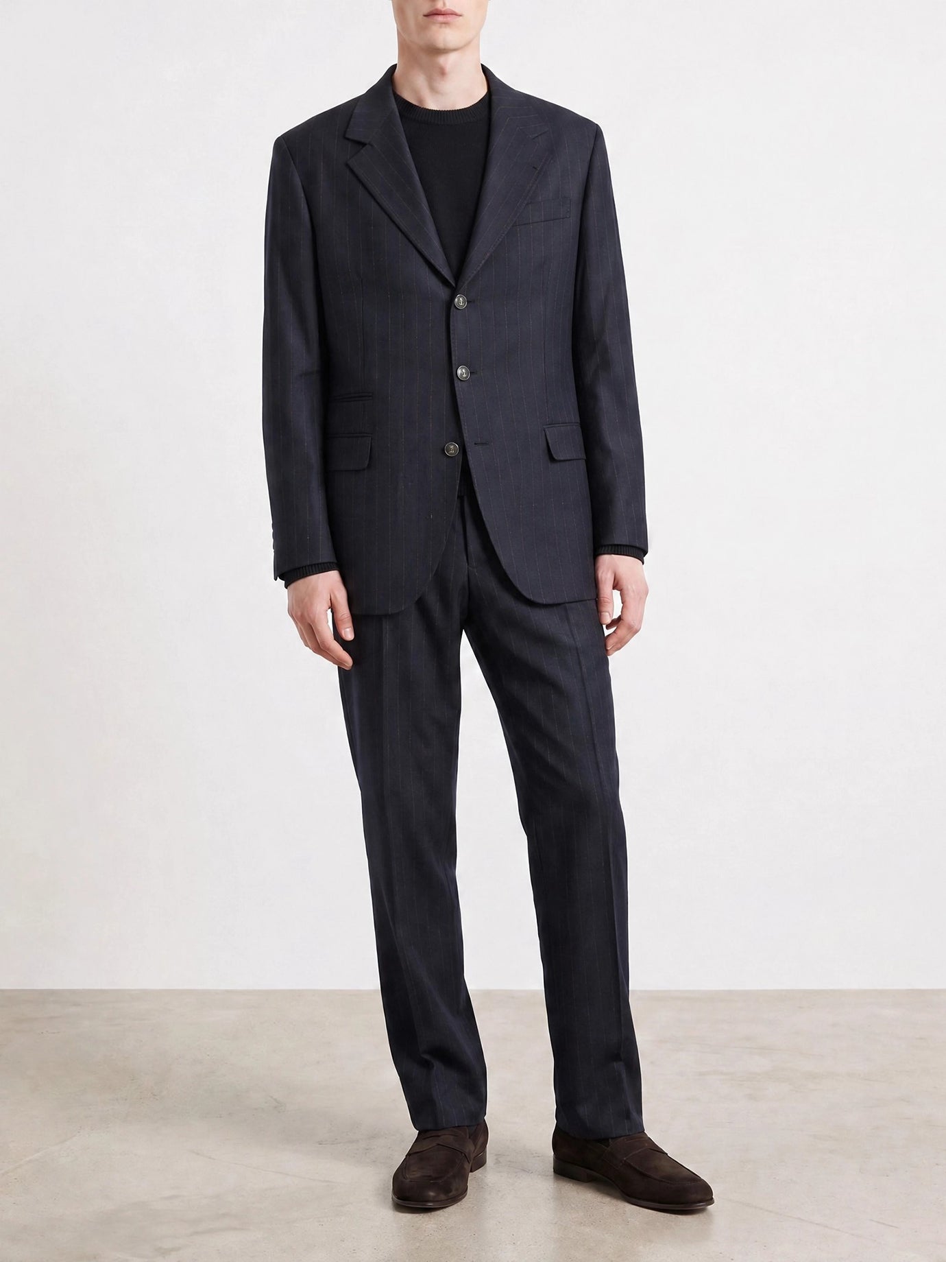 Brunello Cucinelli Formal pinstripe suit MV4419CTN5 Blue - Men