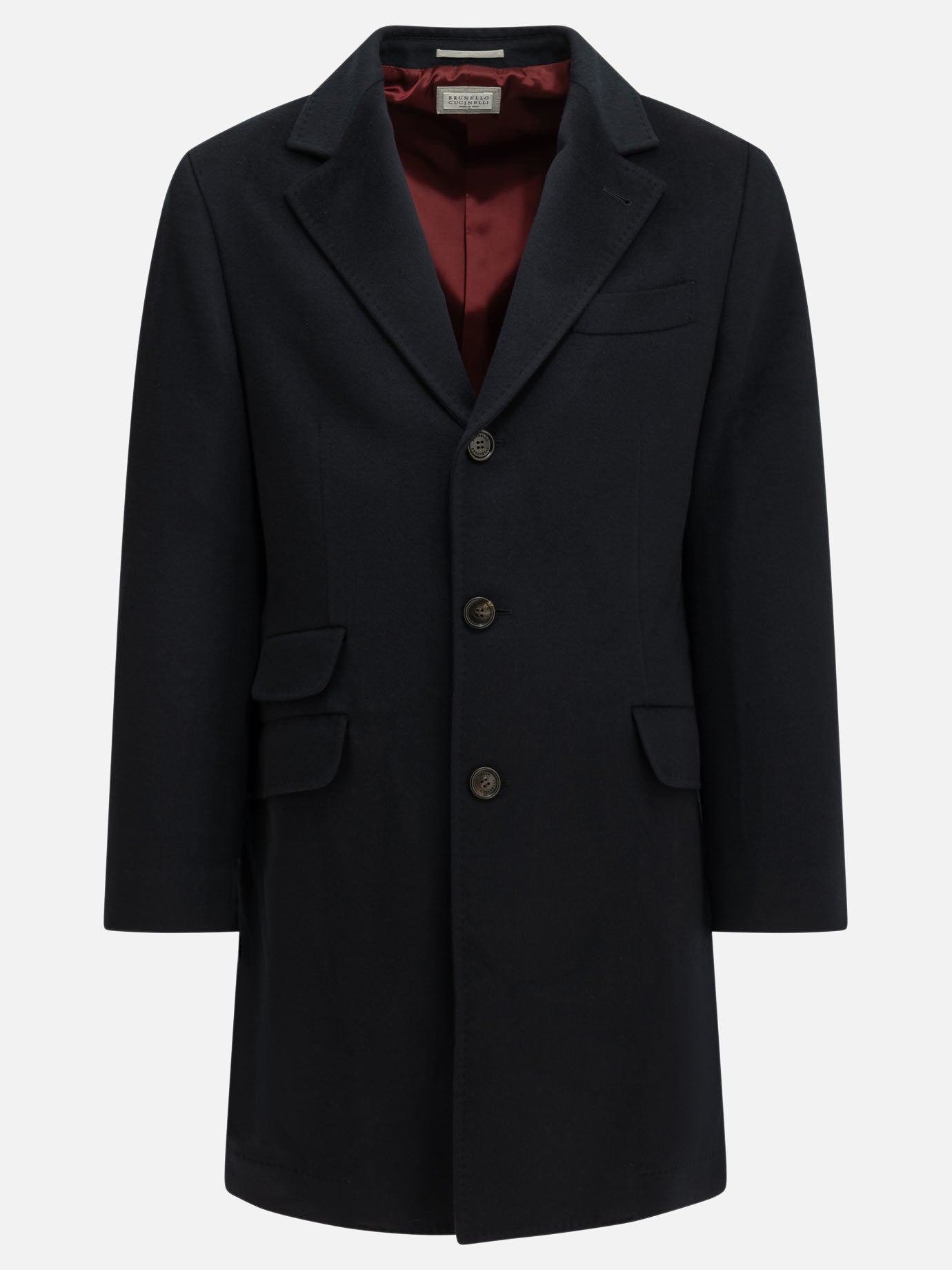Short coats Solid colour  Blue - Brunello Cucinelli Men | PDP | VIETTI Online Store | thumbnail