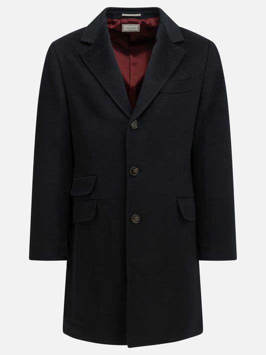 Short coats Solid colour  Blue - Brunello Cucinelli Men | VIETTI Online Store 
