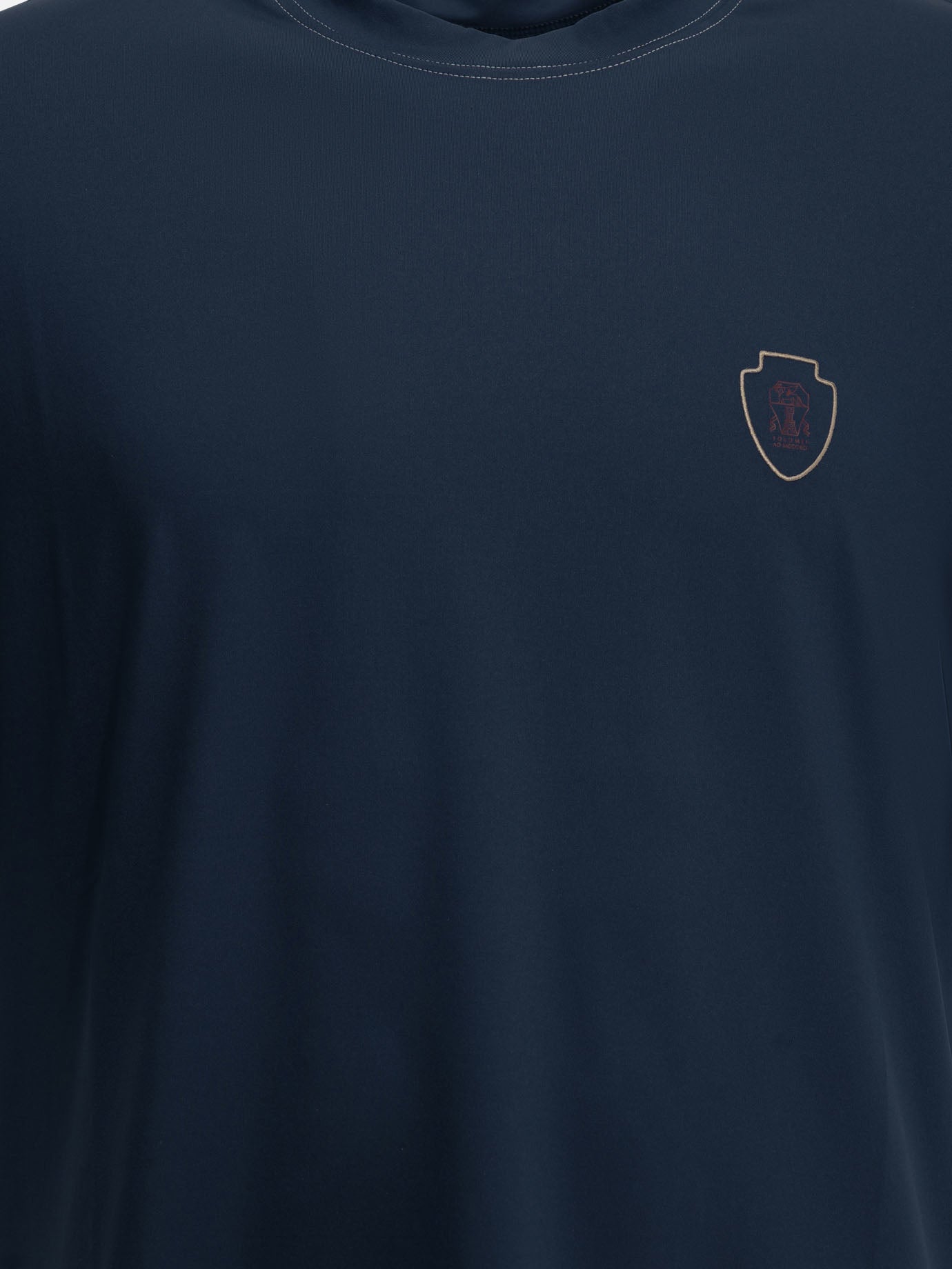 Crewneck t-shirts Logo  Blue - Brunello Cucinelli Men | PDP | VIETTI Online Store | thumbnail_5