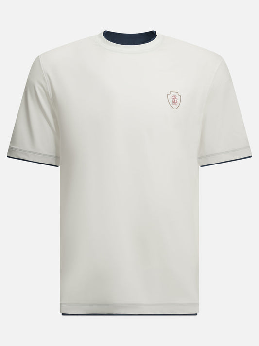 Crewneck t-shirts Logo  White - Brunello Cucinelli Men | PLP | VIETTI Online Store 
