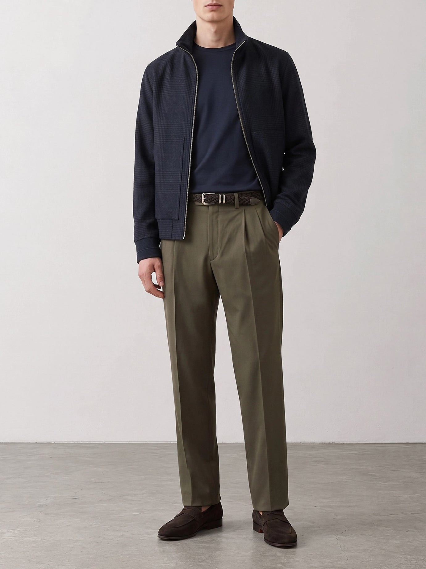 Bomber jackets Plaid  Blue - Brunello Cucinelli Men | PDP | VIETTI Online Store | Zoom-Modal_2
