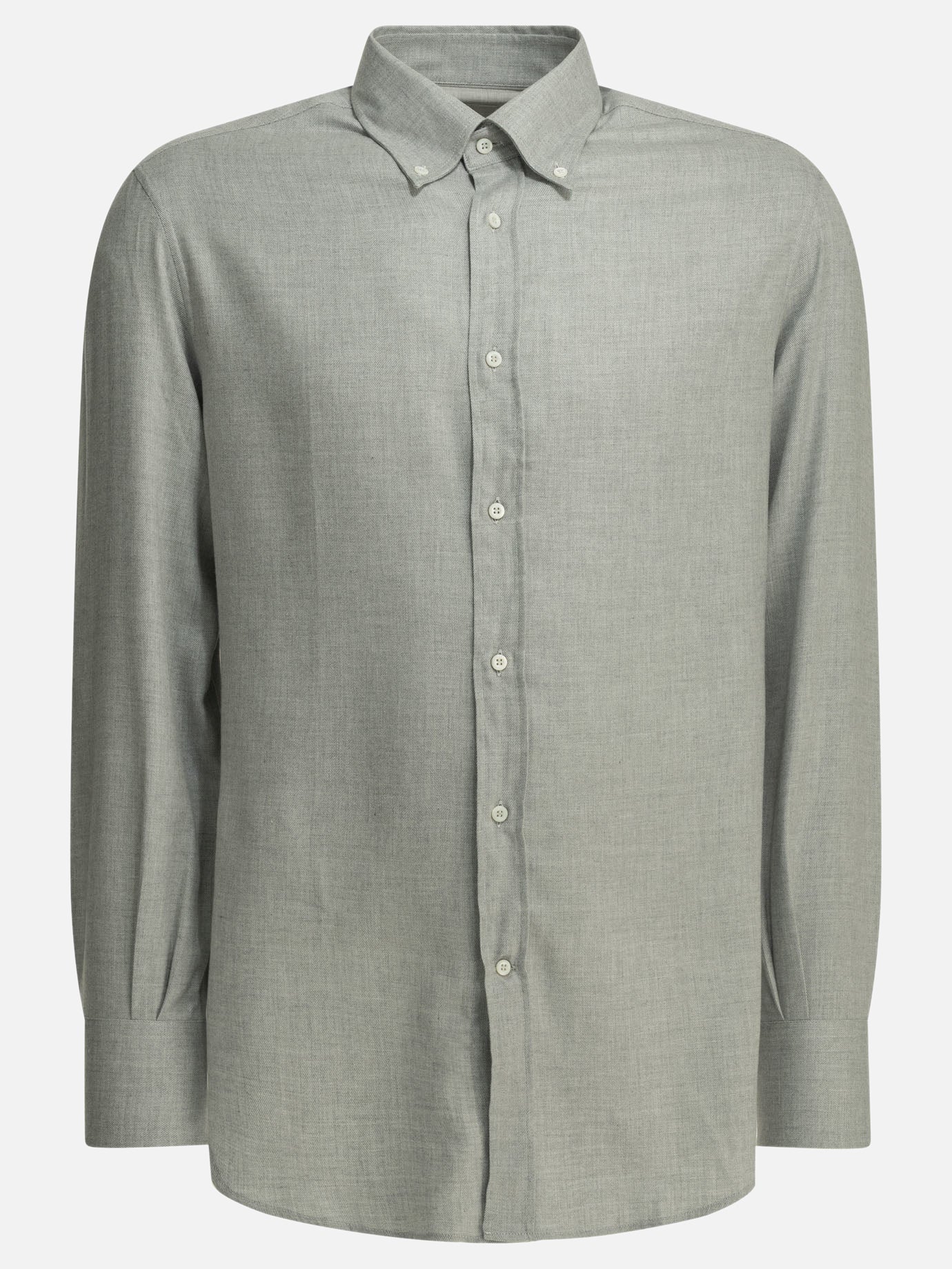 Camicie casual Herringbone  Grigio - Brunello Cucinelli Uomo | PDP | VIETTI Online Store | thumbnail