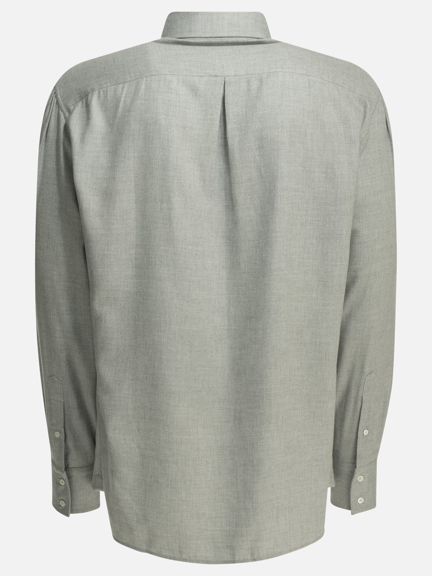 Camicie casual Herringbone  Grigio - Brunello Cucinelli Uomo | PDP | VIETTI Online Store | Zoom-Modal_2
