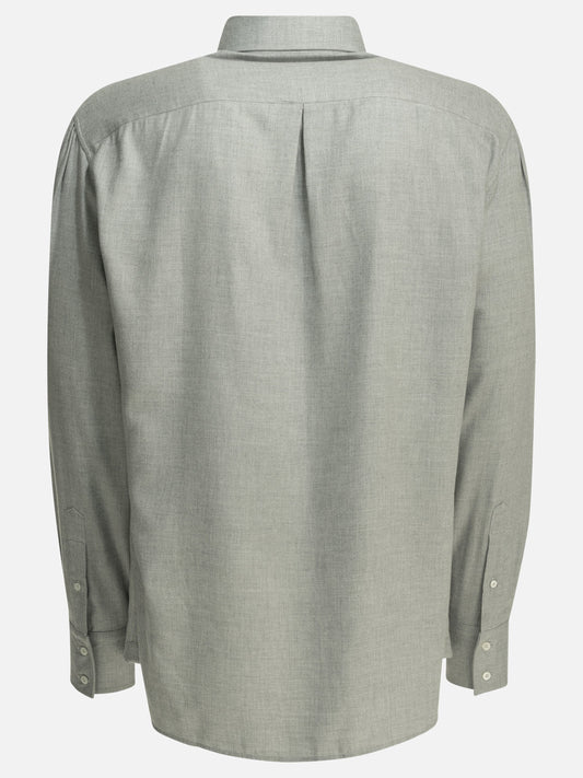 Casual shirts Herringbone  Grey - Brunello Cucinelli Men | VIETTI Online Store | 2
