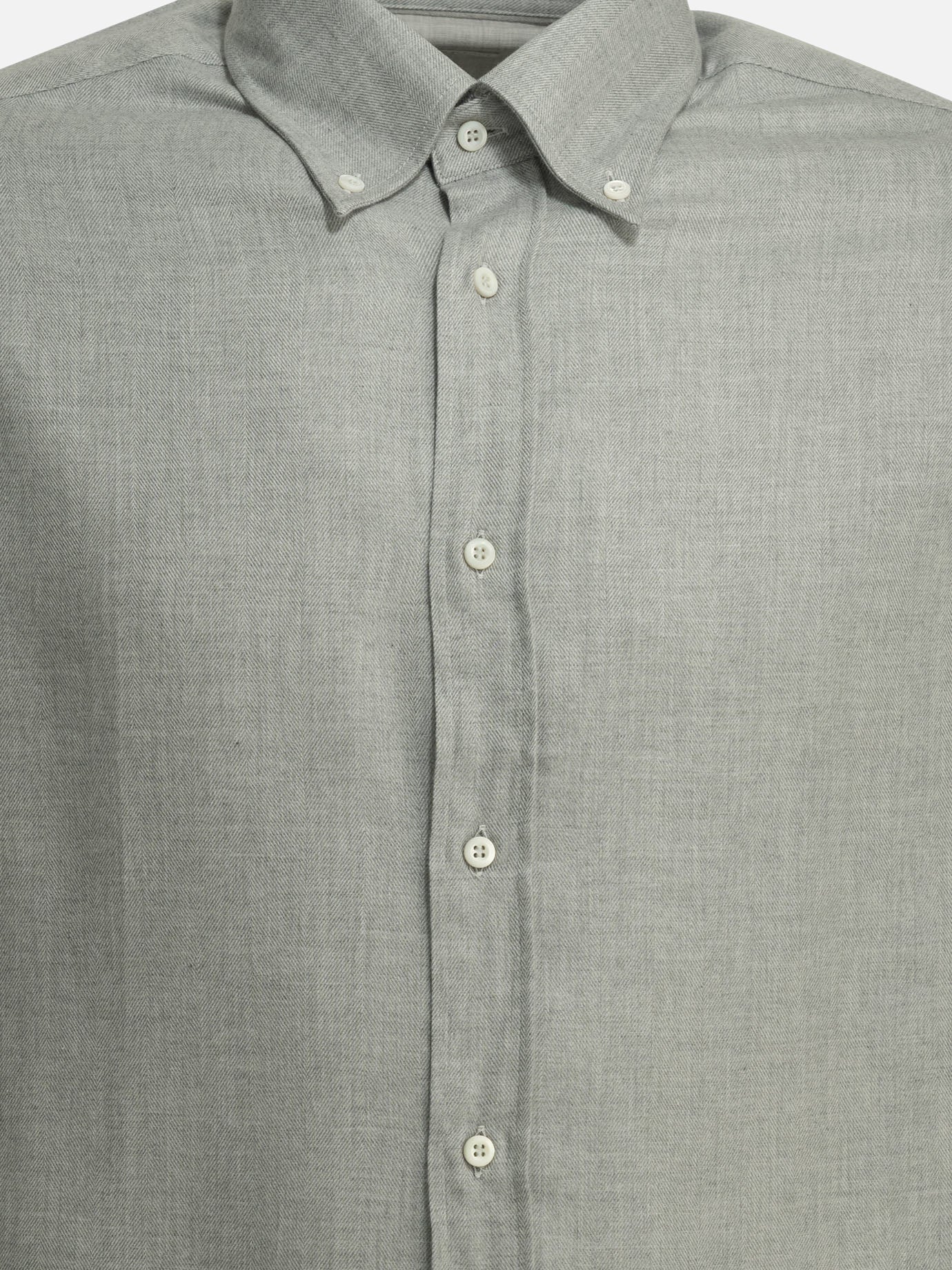Camicie casual Herringbone  Grigio - Brunello Cucinelli Uomo | PDP | VIETTI Online Store | thumbnail_3