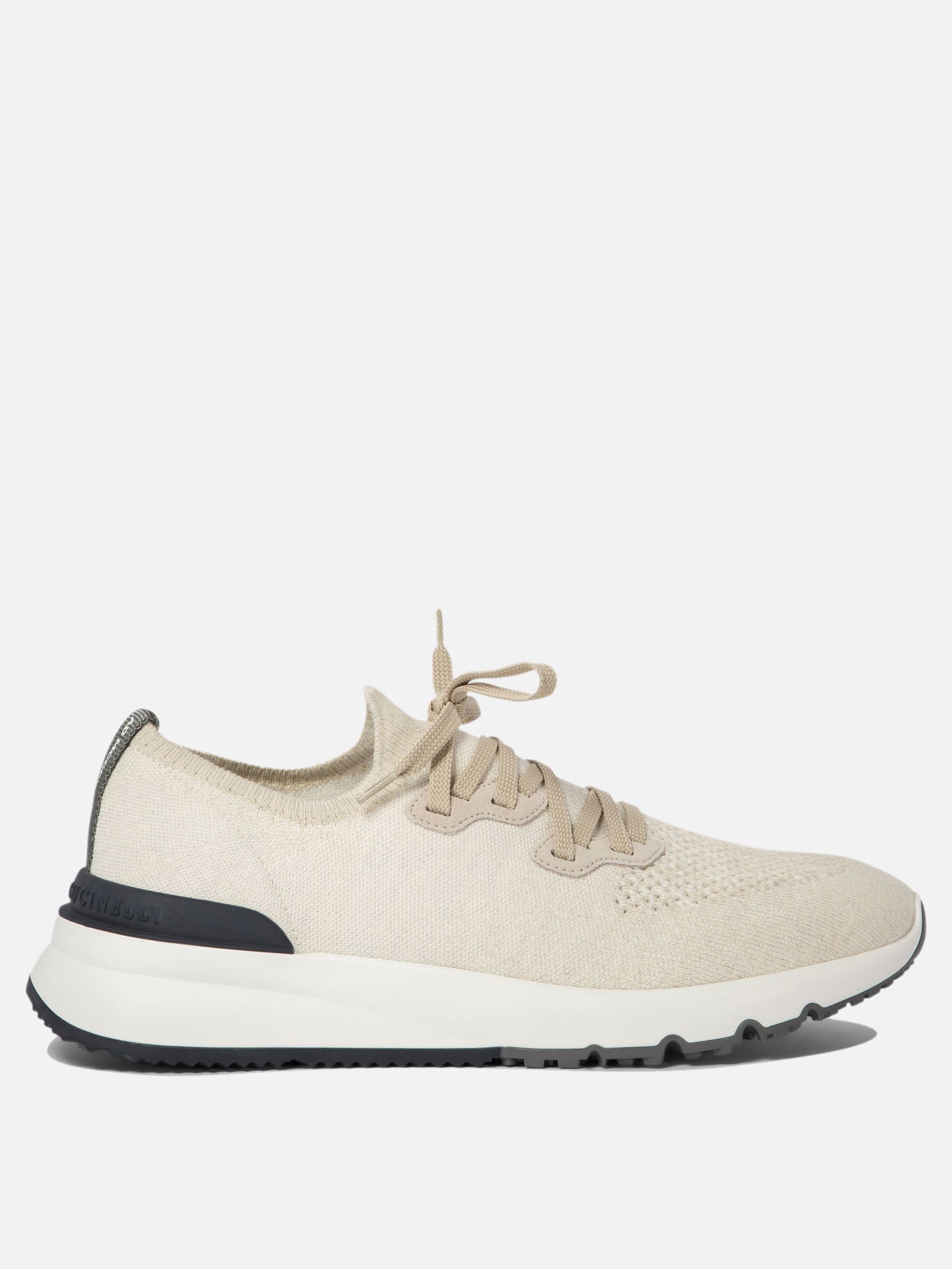Low top sneakers 100% fabric - 100% rubber  Beige - Brunello Cucinelli Men | PDP | VIETTI Online Store | Zoom-Modal
