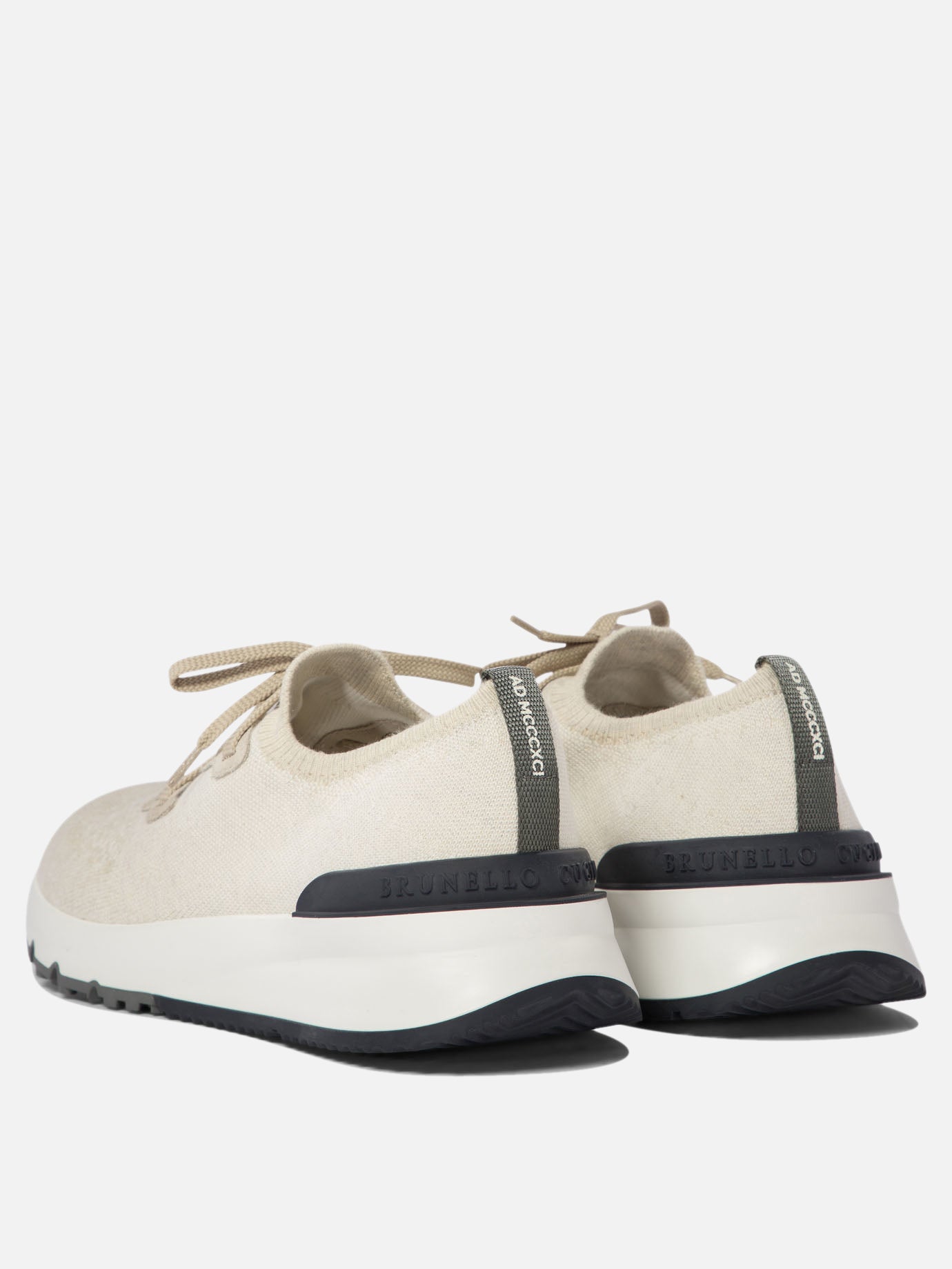 Low top sneakers 100% fabric - 100% rubber  Beige - Brunello Cucinelli Men | PDP | VIETTI Online Store | Zoom-Modal_4
