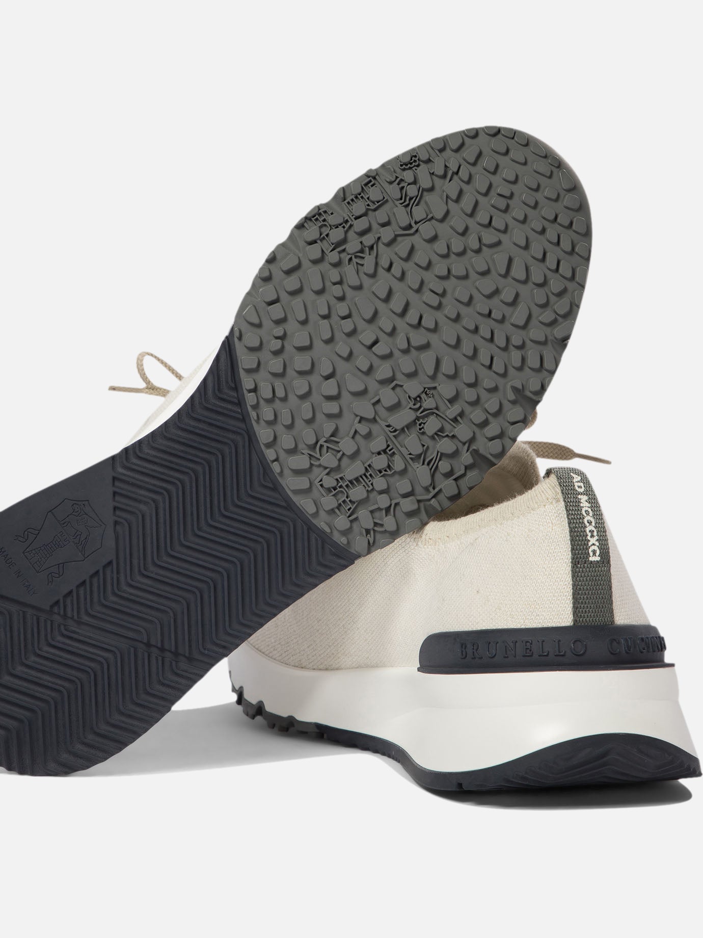 Low top sneakers 100% fabric - 100% rubber  Beige - Brunello Cucinelli Men | PDP | VIETTI Online Store | thumbnail_5
