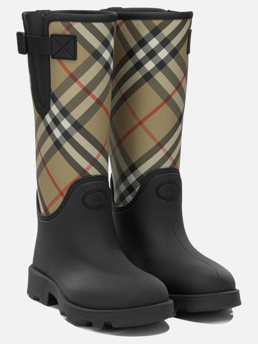 Stivaletti da pioggia 50% synthetic rubber 35% polyurethane 15% nylon  Nero - Burberry Donna | PDP | VIETTI Online Store | 2
