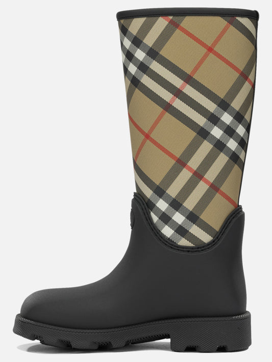 Burberry "Marsh Stamp High" Rain Boots Black

