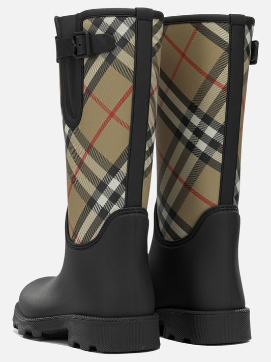 Burberry "Marsh Stamp High" Rain Boots Black

