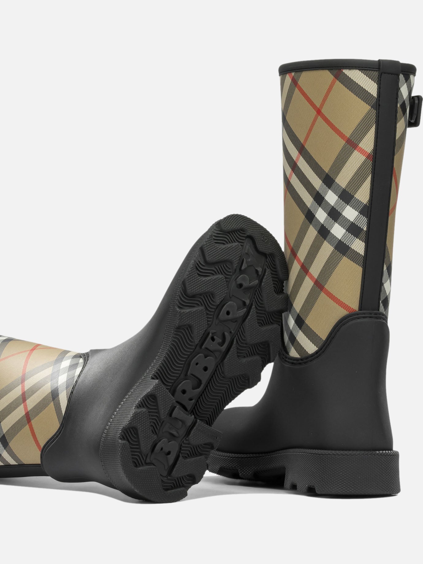 Stivaletti da pioggia 50% synthetic rubber 35% polyurethane 15% nylon  Nero - Burberry Donna | PDP | VIETTI Online Store | thumbnail_5