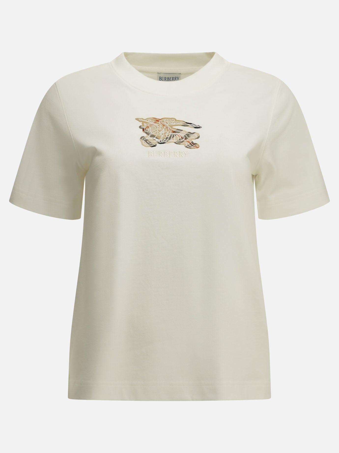 T-shirt girocollo Logo  Bianco - Burberry Donna | PDP | VIETTI Online Store | thumbnail
