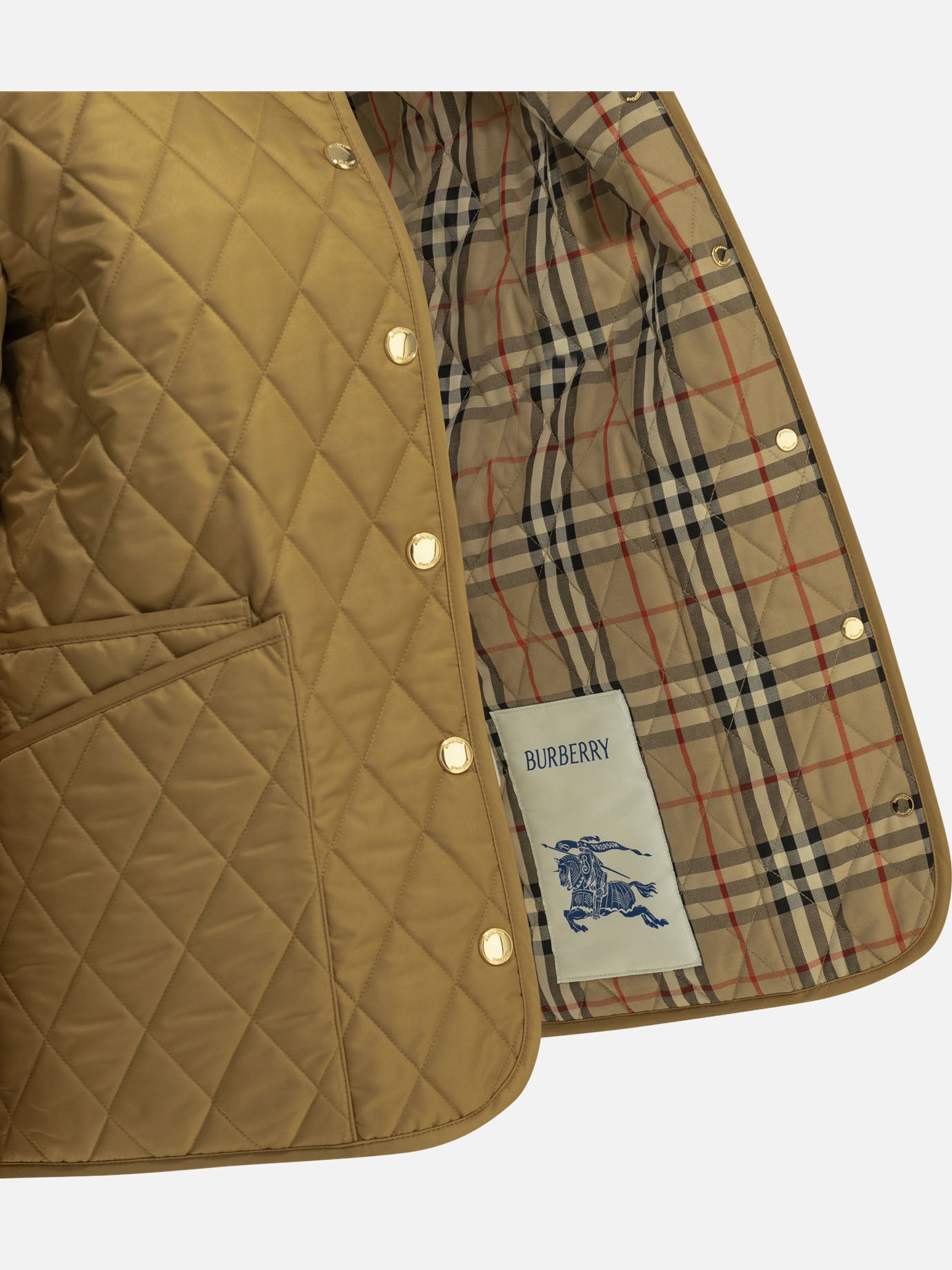 Quilted & Utility Jackets Solid colour  Brown - Burberry Women | PDP | VIETTI Online Store | thumbnail_4