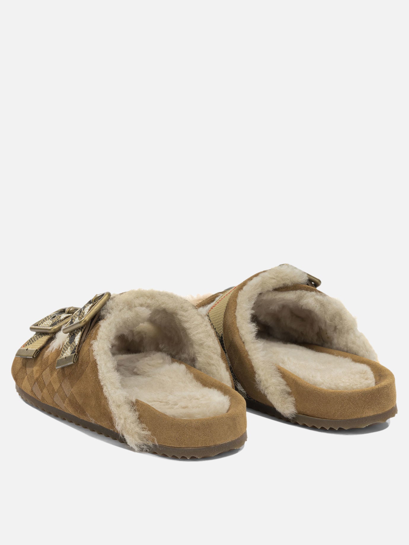 Flat sandals 70% calf leather 24% nylon 6% polyester  Beige - Burberry Women | PDP | VIETTI Online Store | Zoom-Modal_4
