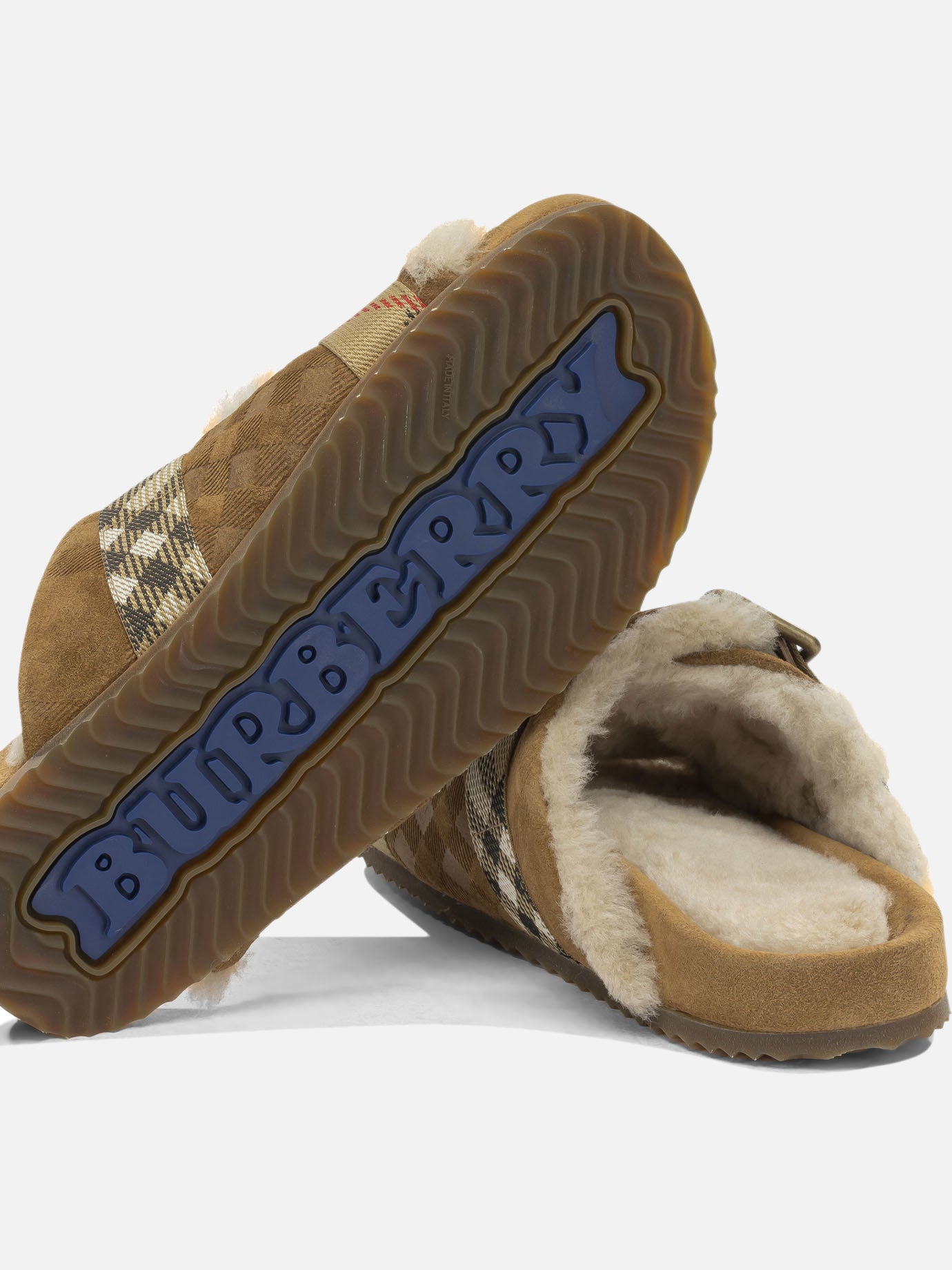 Flat sandals 70% calf leather 24% nylon 6% polyester  Beige - Burberry Women | PDP | VIETTI Online Store | thumbnail_5