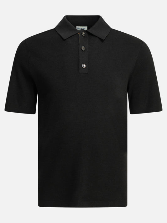 Polo shirts with buttons Solid colour  Black - Burberry Men | PDP | VIETTI Online Store 
