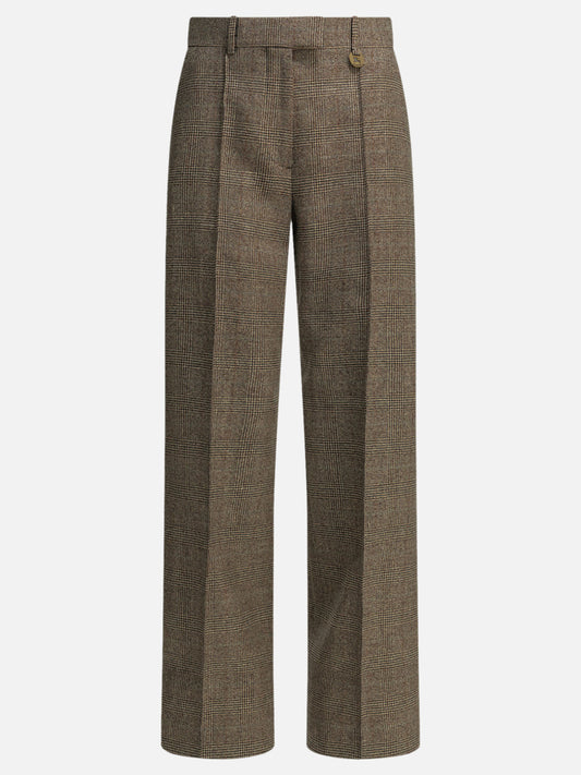 Tailored trousers Prince of Wales  Brown - Burberry Women | PLP | VIETTI Online Store 
