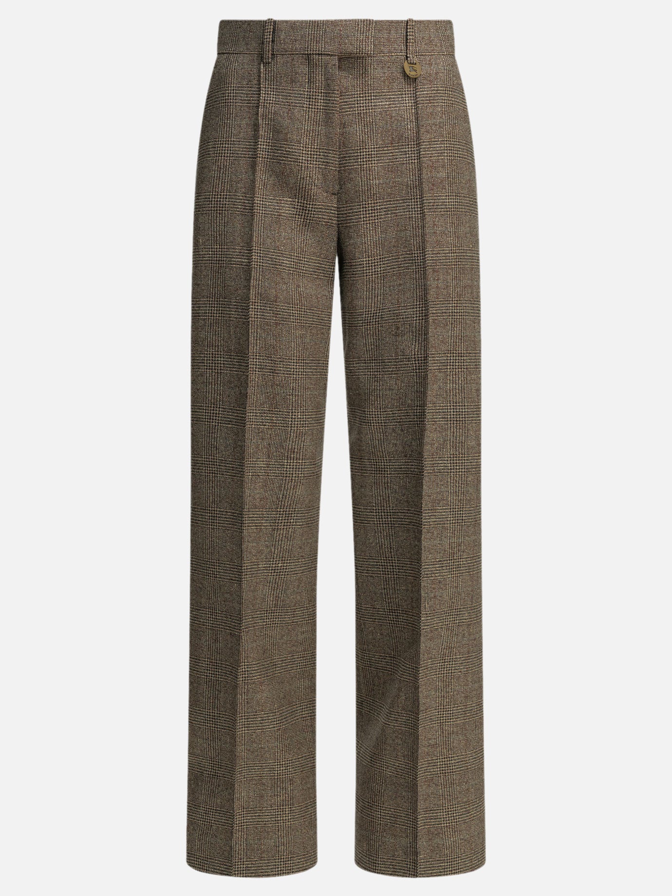 Pantaloni sartoriali Prince of Wales  Marrone - Burberry Donna | PDP | VIETTI Online Store | thumbnail