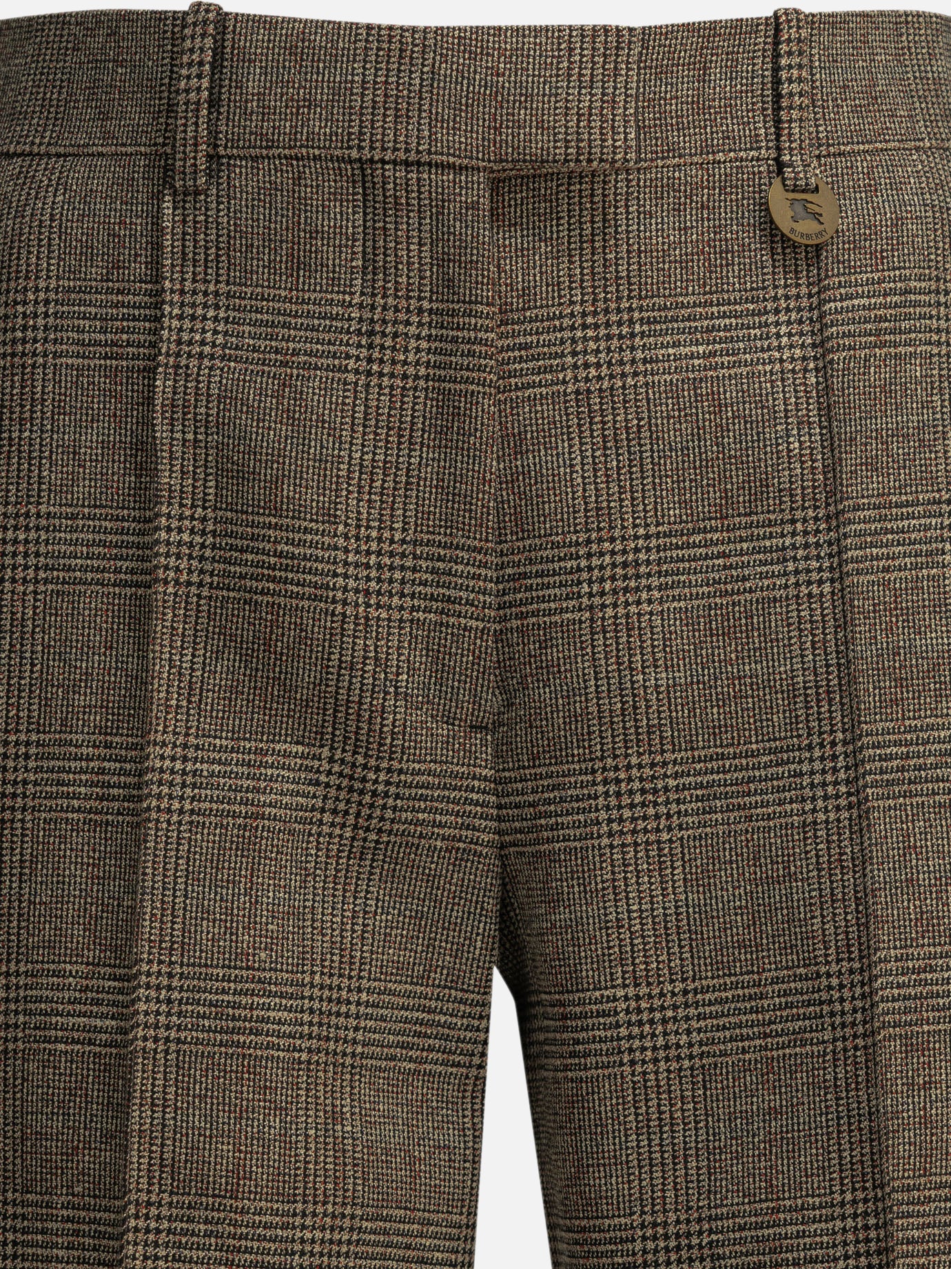 Tailored trousers Prince of Wales  Brown - Burberry Women | PDP | VIETTI Online Store | thumbnail_3