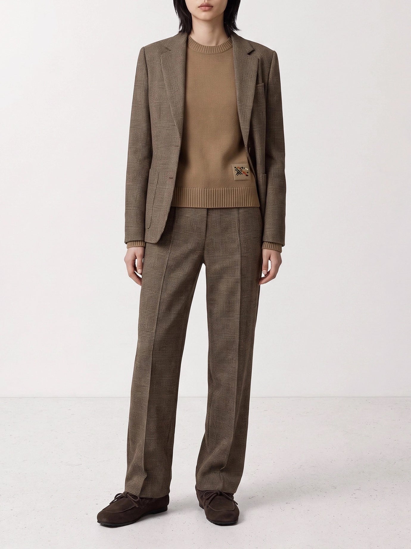 Blazers Prince of Wales  Brown - Burberry Women | PDP | VIETTI Online Store | thumbnail_2