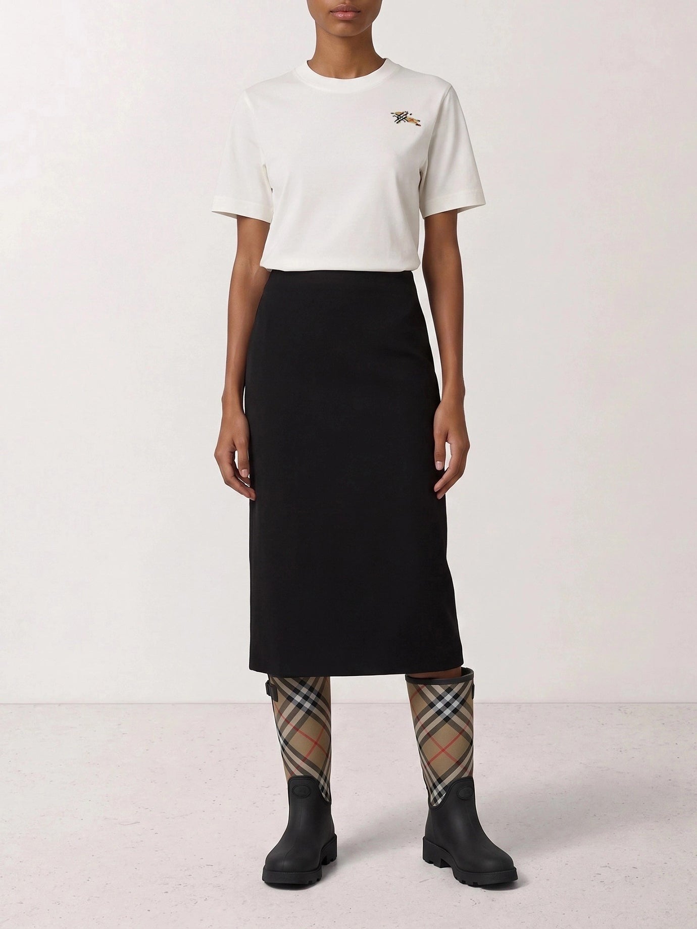 T-shirt girocollo Logo  Bianco - Burberry Donna | PDP | VIETTI Online Store | Zoom-Modal_5
