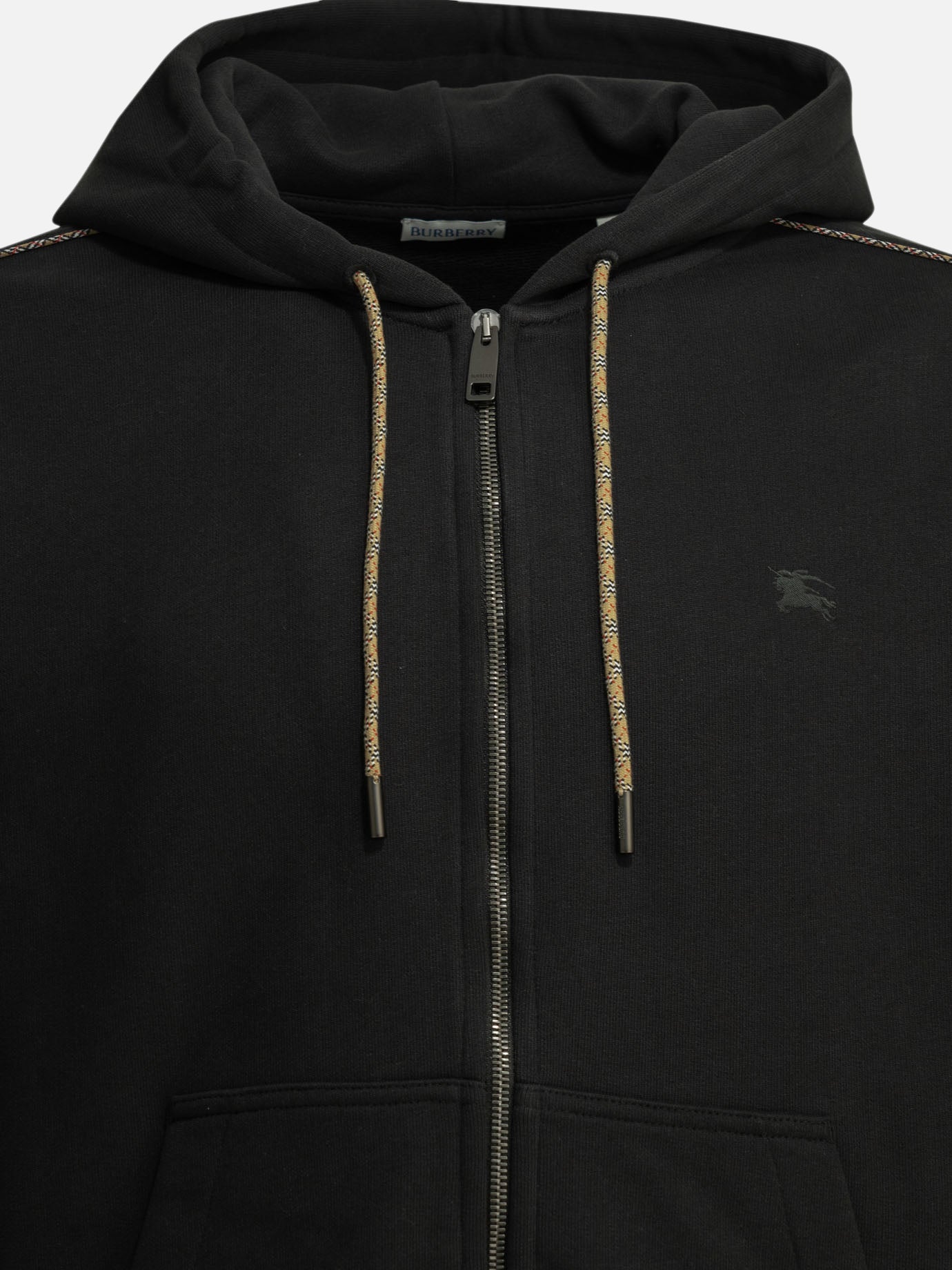 Felpe con zip Solid colour  Nero - Burberry Uomo | PDP | VIETTI Online Store | thumbnail_3