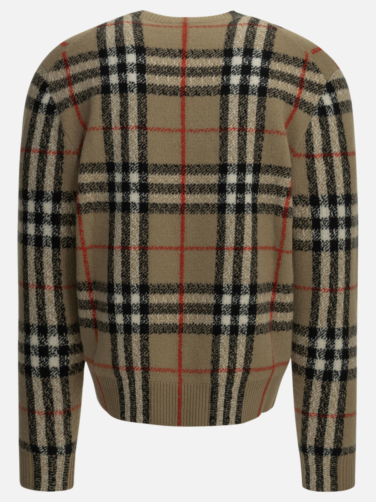 Burberry Maglione girocollo "Check" Beige - VIETTI